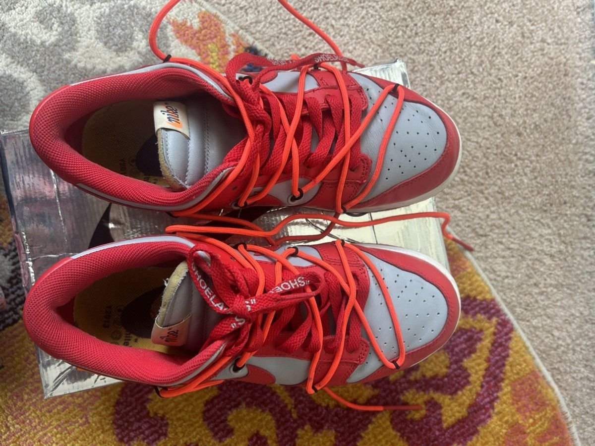 Nike Off-white university red Nike dunk Size US 9 / EU 42 - 16 Thumbnail