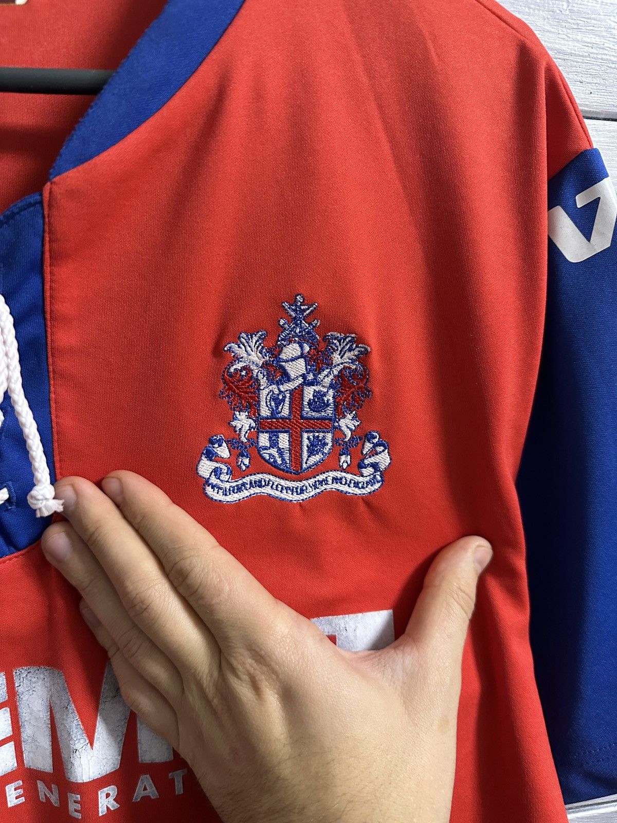 Vintage Rare Vintage Jersey Gillingham Home Soccer Shirt 2012-2013. Size US L / EU 52-54 / 3 - 3 Thumbnail