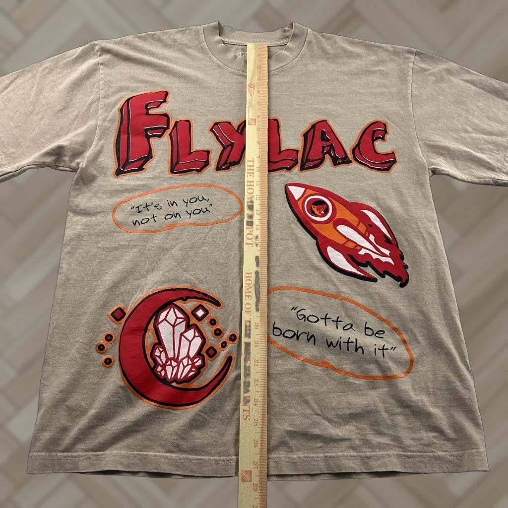 Vintage Flylac Short Sleeve T Shirt Mens L Tan Brown Rocket Shirt Mens L Brown Rocket 90s? Size US L / EU 52-54 / 3 - 1 Thumbnail