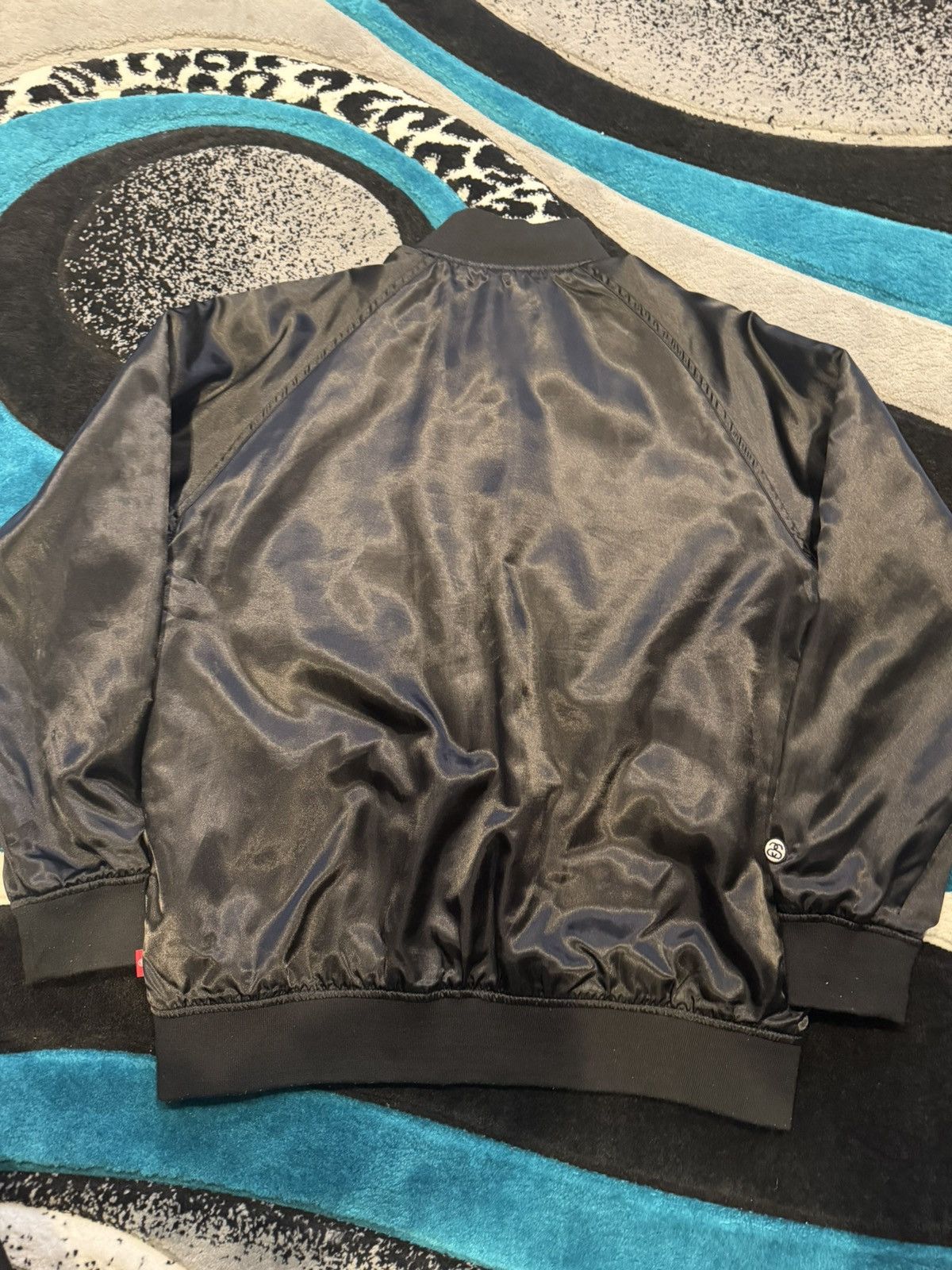 Stussy Stussy black and white bomber jacket Size US L / EU 52-54 / 3 - 4 Thumbnail