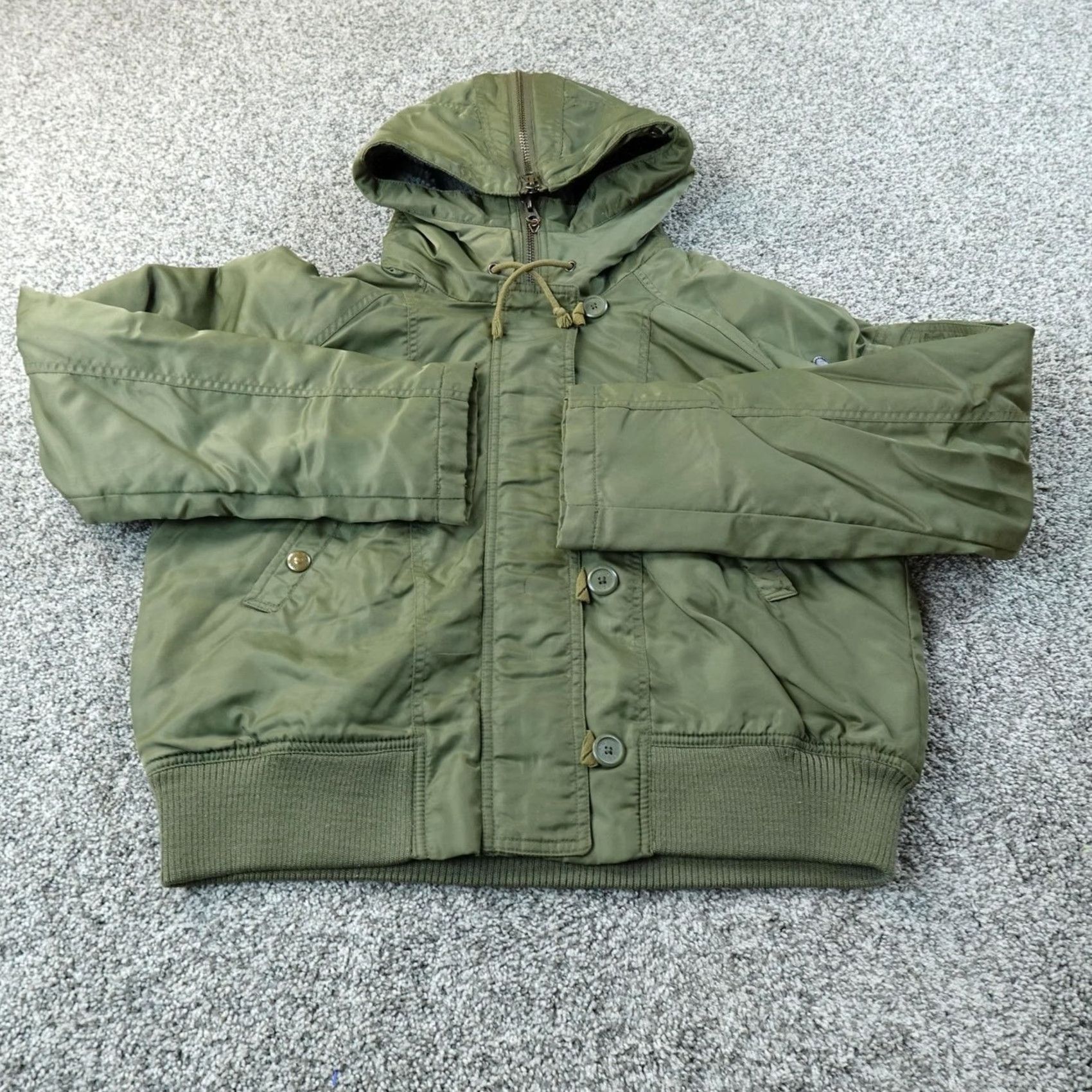 American Eagle Outfitters VTG American Eagle Jacket Womens L Green Military N3B Bomber Parka Coat 90s Y2K Size L / US 10 / IT 46 - 2 Thumbnail
