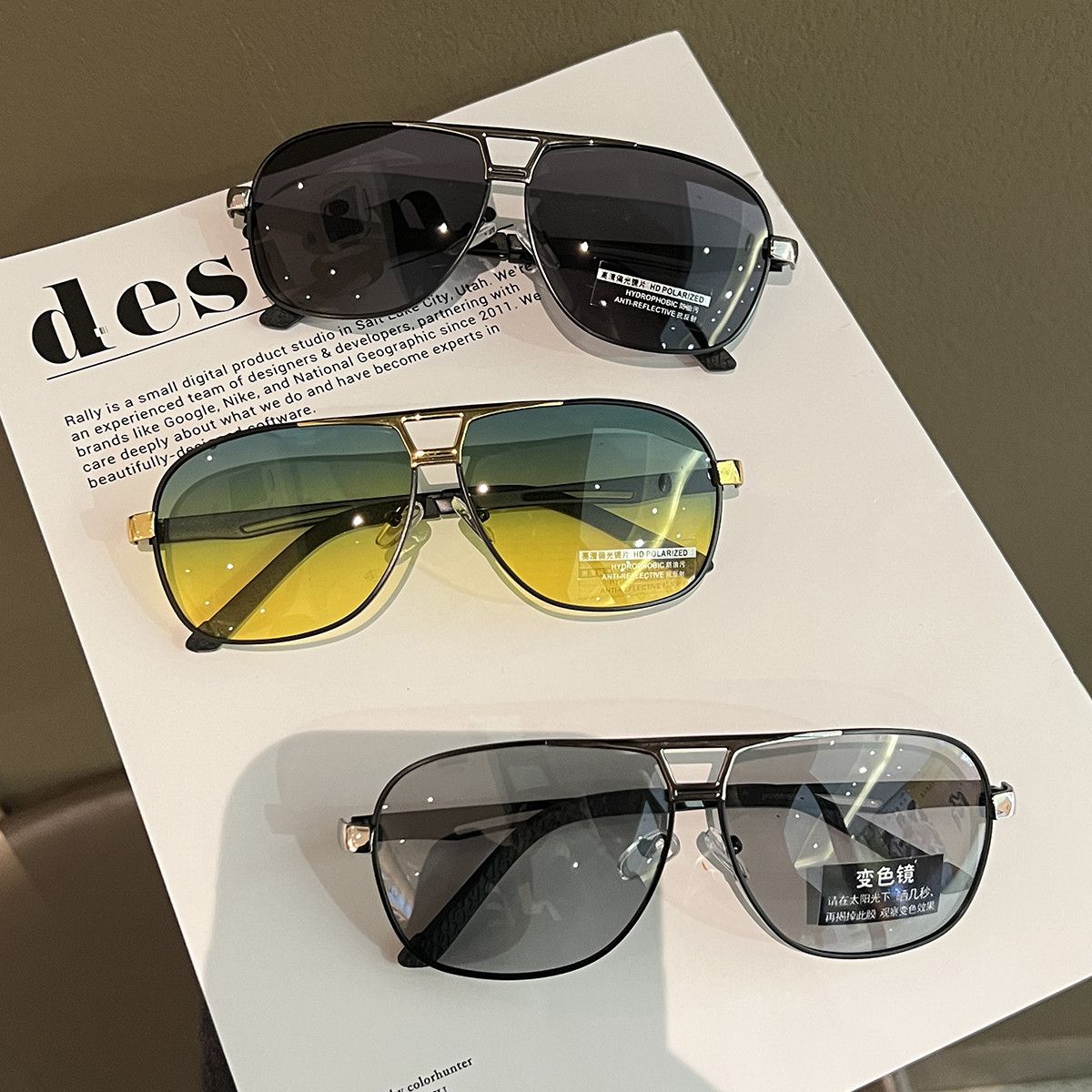 VIBE Dark Street ins style custom avant-garde sunglasses Size ONE SIZE - 2 Thumbnail