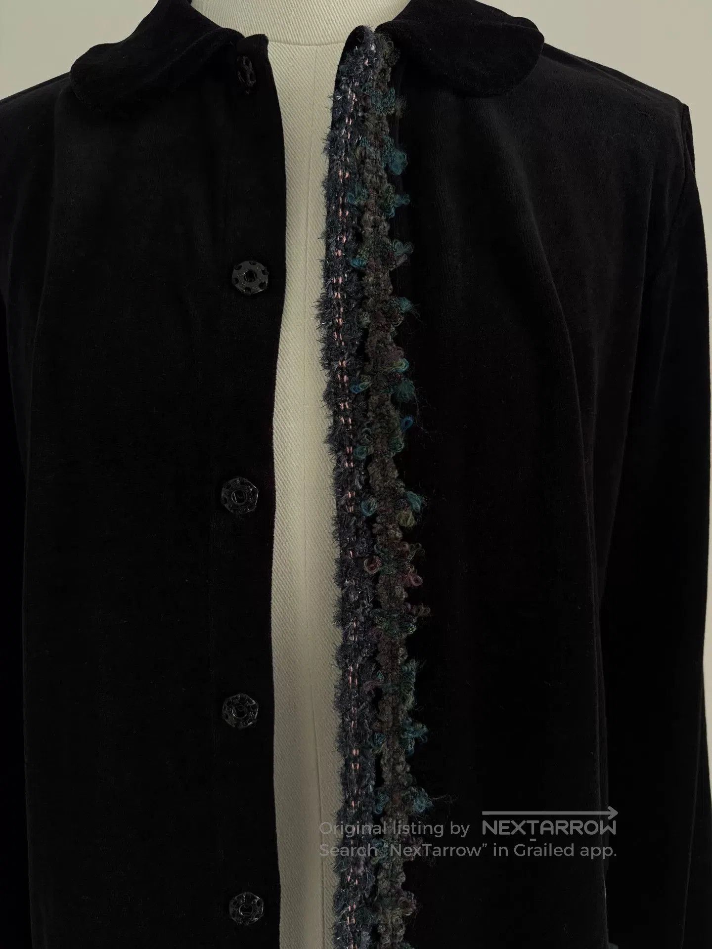 Comme des Garcons black velvet jacket by comme des garçons. Size XXS / US 00 / IT 34 - 2 Thumbnail
