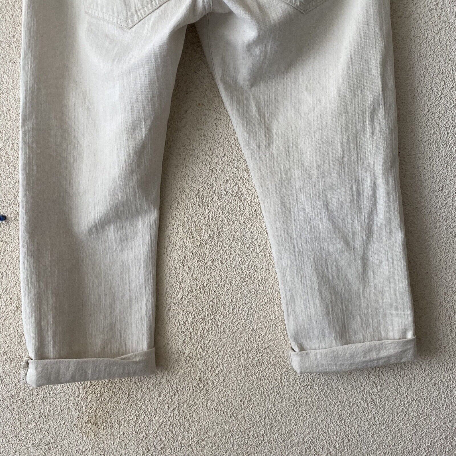 Current/Elliot Current Elliott Womens Jeans White Cropped Straight Midrise Size 28" / US 6 / IT 42 - 8 Thumbnail
