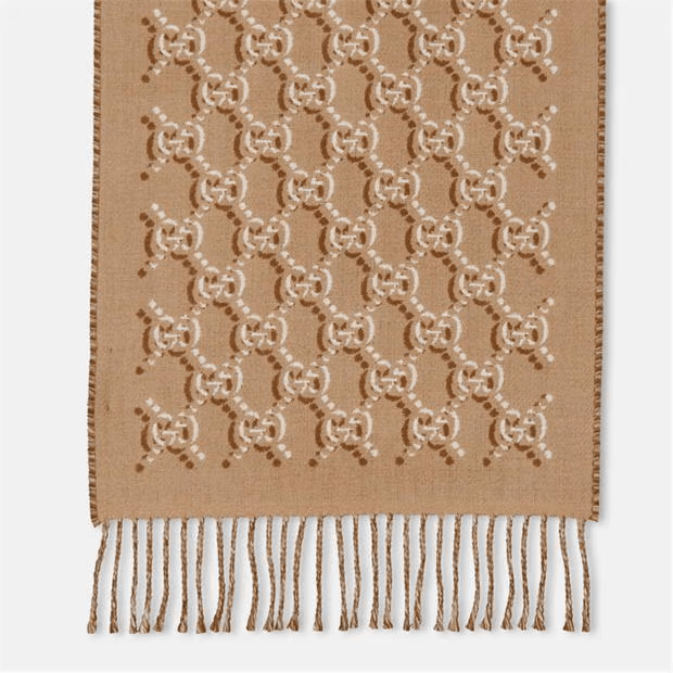 Gucci Gg Shadow Wool Scarf Size ONE SIZE - 2 Thumbnail