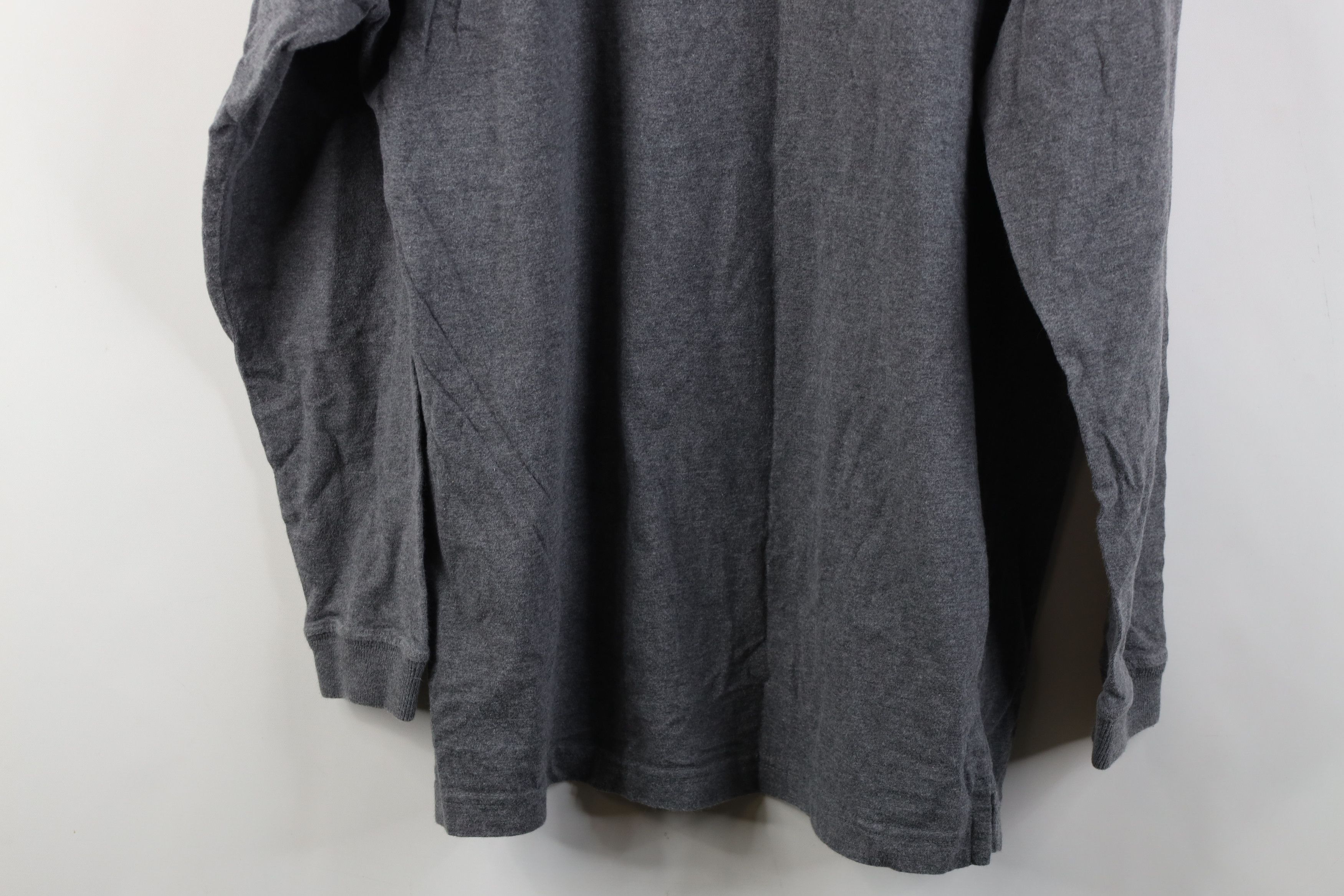 Vintage Vintage 90s Streetwear Blank Long Sleeve Henley T-Shirt Gray Size US XL / EU 56 / 4 - 11 Thumbnail