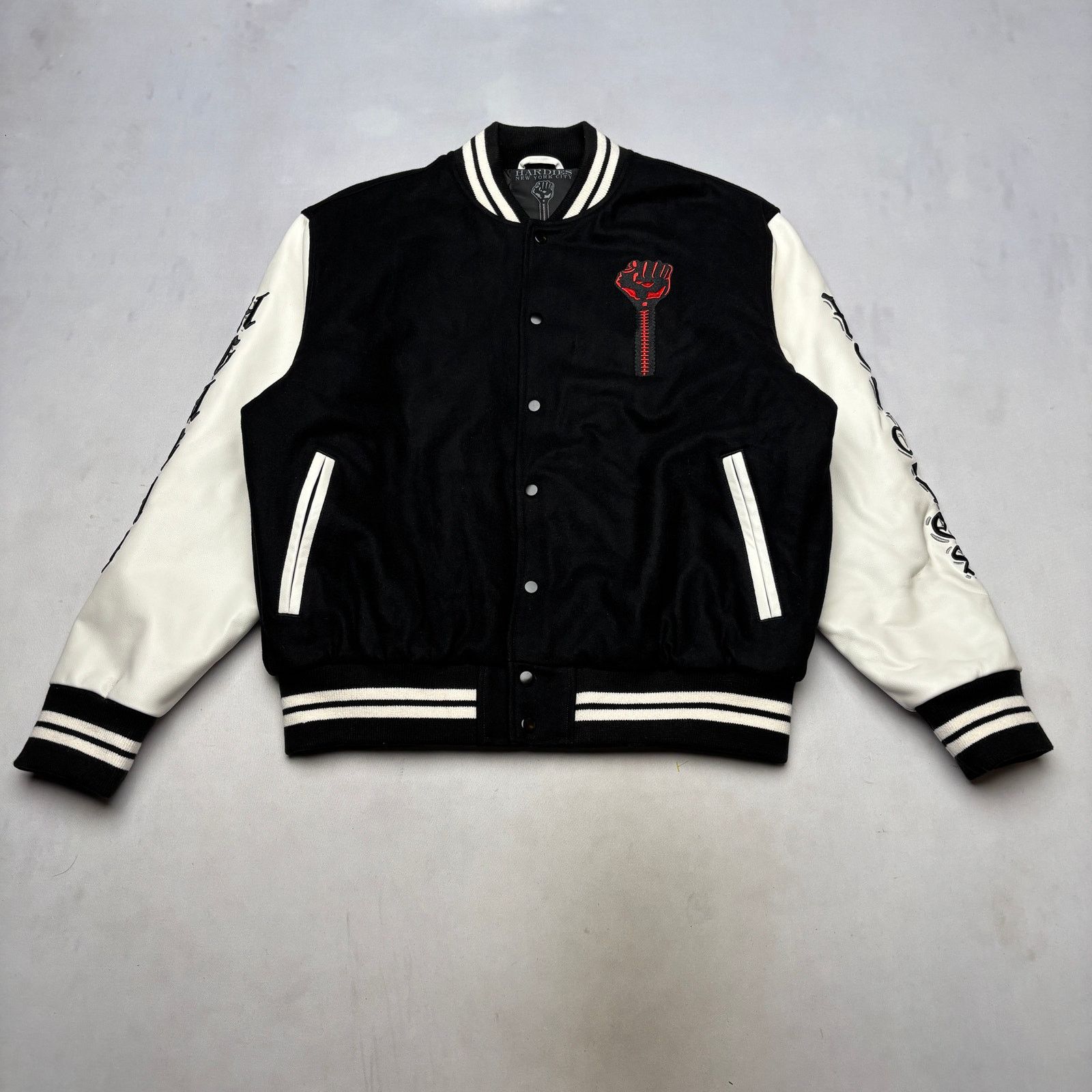 Hardies Hardware Hardies Hardware Bully Varsity Jacket Men's Large Leather Size US L / EU 52-54 / 3 - 2 Thumbnail