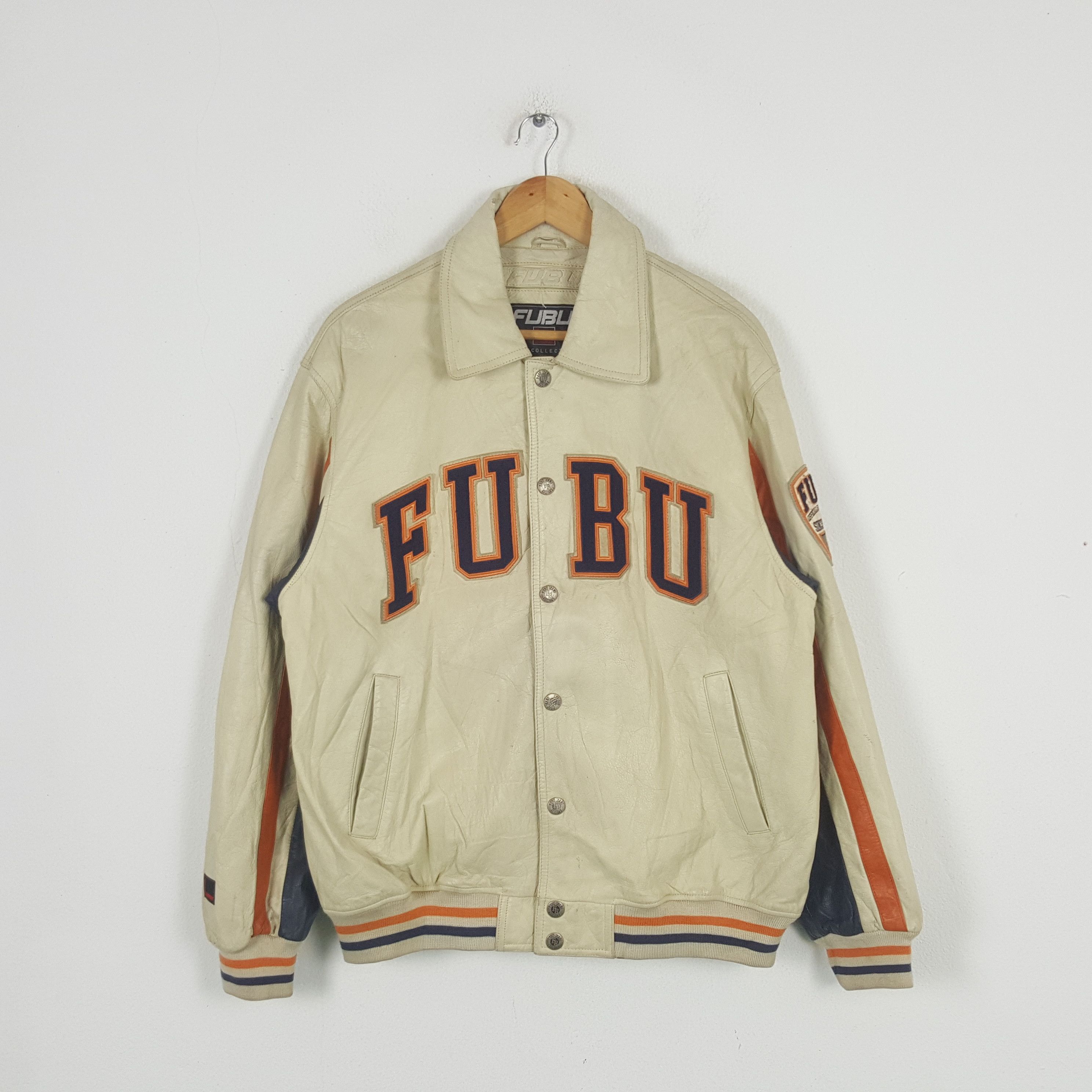 Fubu × Vintage Vintage Fubu American Style Leather Jacket C286N4 Size US L / EU 52-54 / 3 - 1 Thumbnail