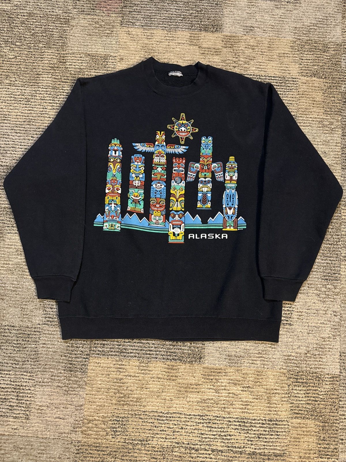 Gildan × Vintage ALASKA TOTEM SWEATSHIRT Size US L / EU 52-54 / 3 - 1 Thumbnail