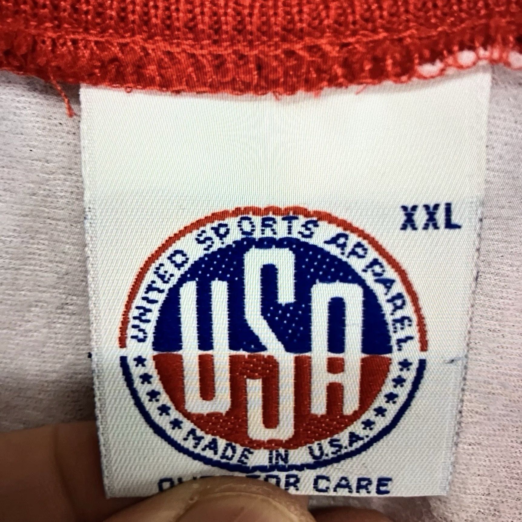 Vintage VINTAGE United States Windbreaker Jacket Mens 2XL Red Nylon Embroidered Logo 90s Sports Size US XXL / EU 58 / 5 - 4 Thumbnail