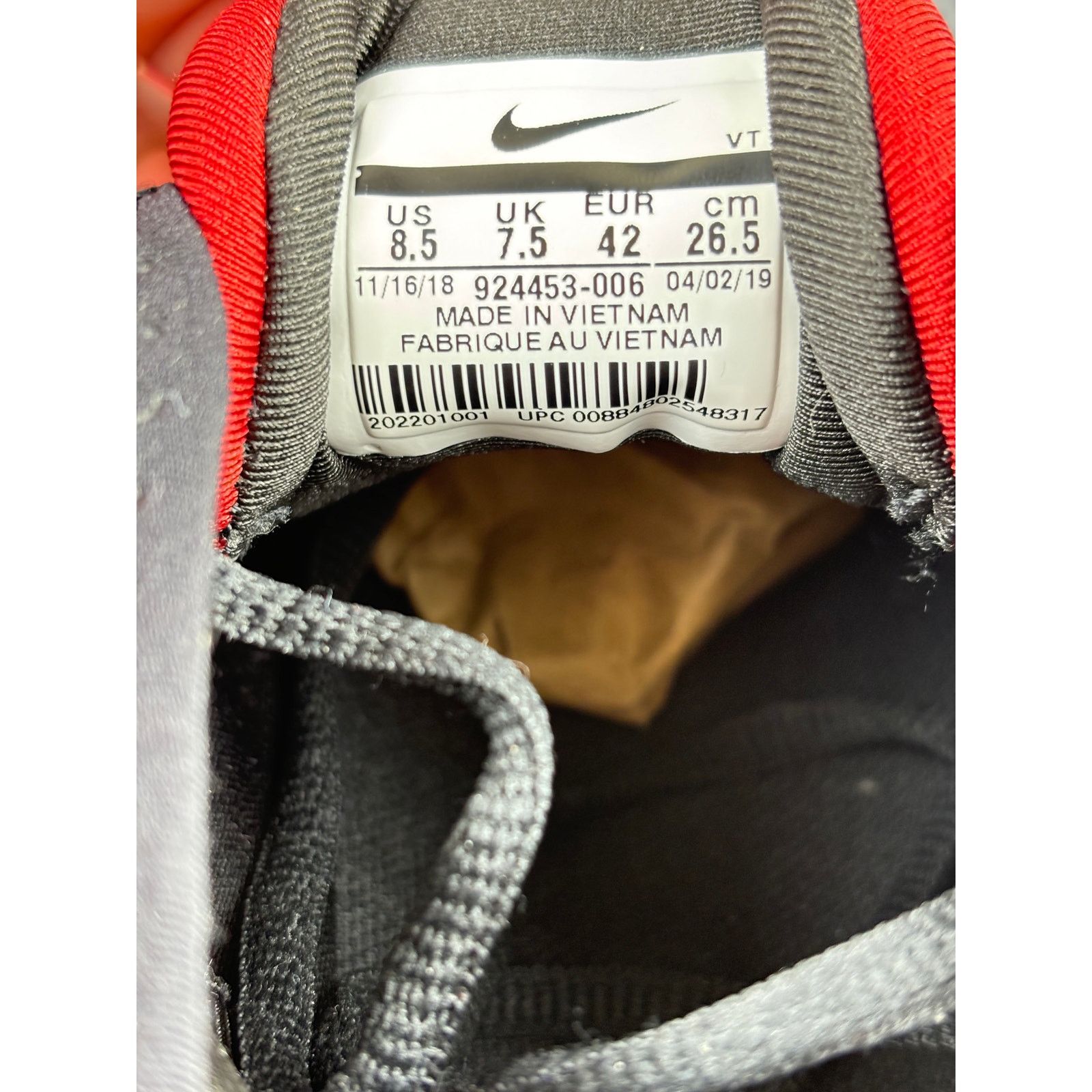 Nike Nike Air Vapormax Plus University Red Black Mens Size 8.5 Size US 8.5 / EU 41-42 - 8 Thumbnail