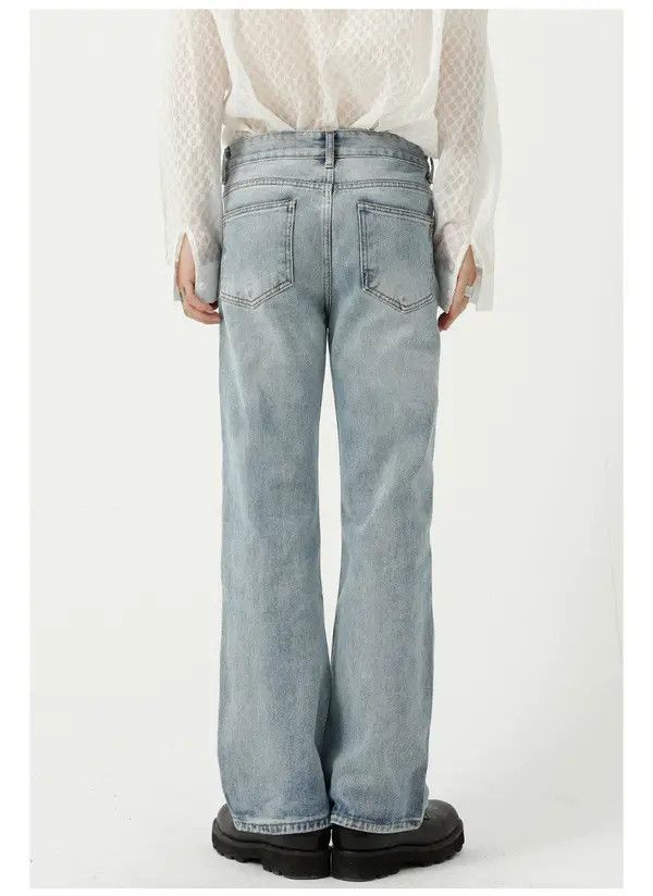 Japanese Brand eko Japanese trendy straight-leg flared solid color jeans Size US 32 / EU 48 - 8 Thumbnail