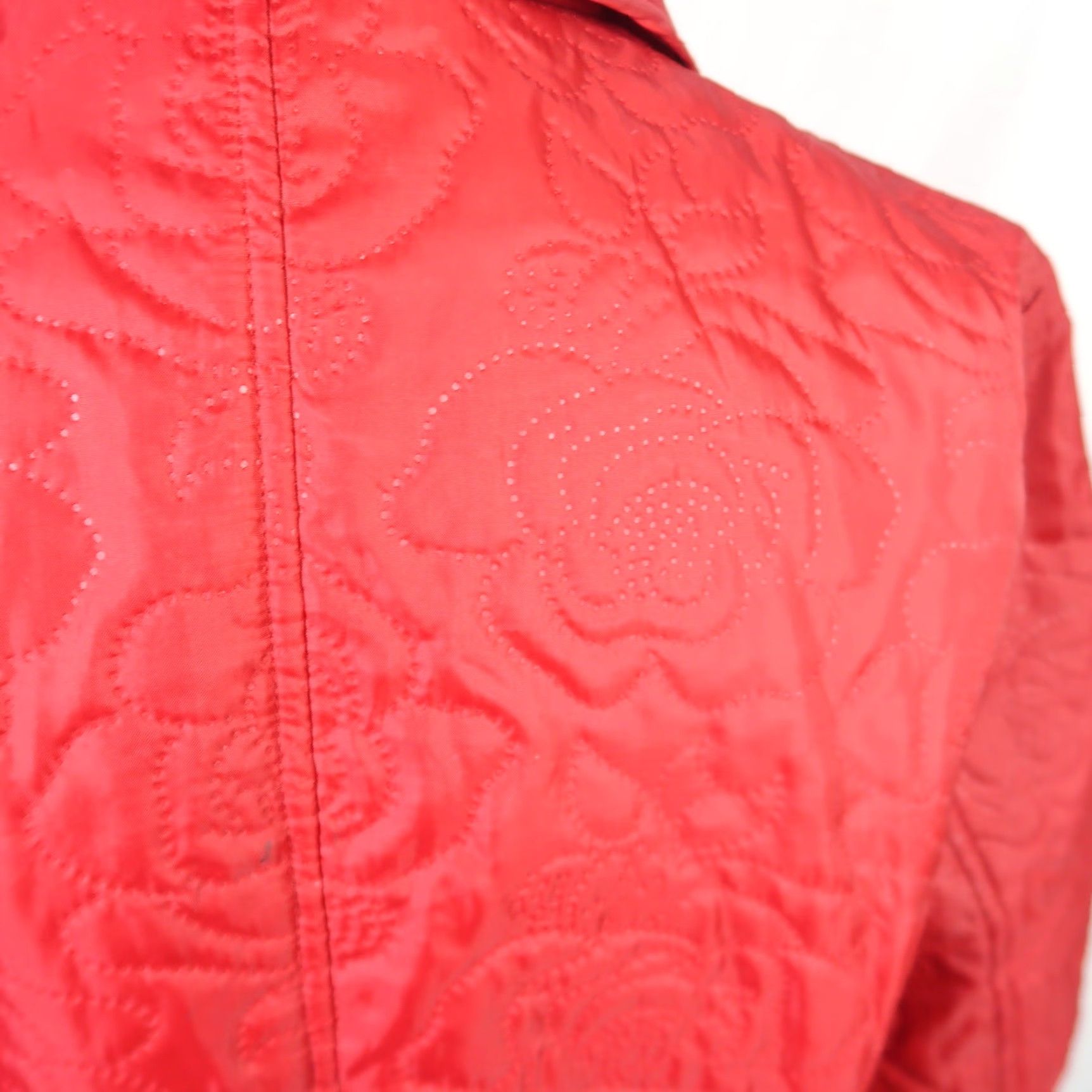 VINTAGE JG HOOK Jacket Floral Windbreaker Red M Womens