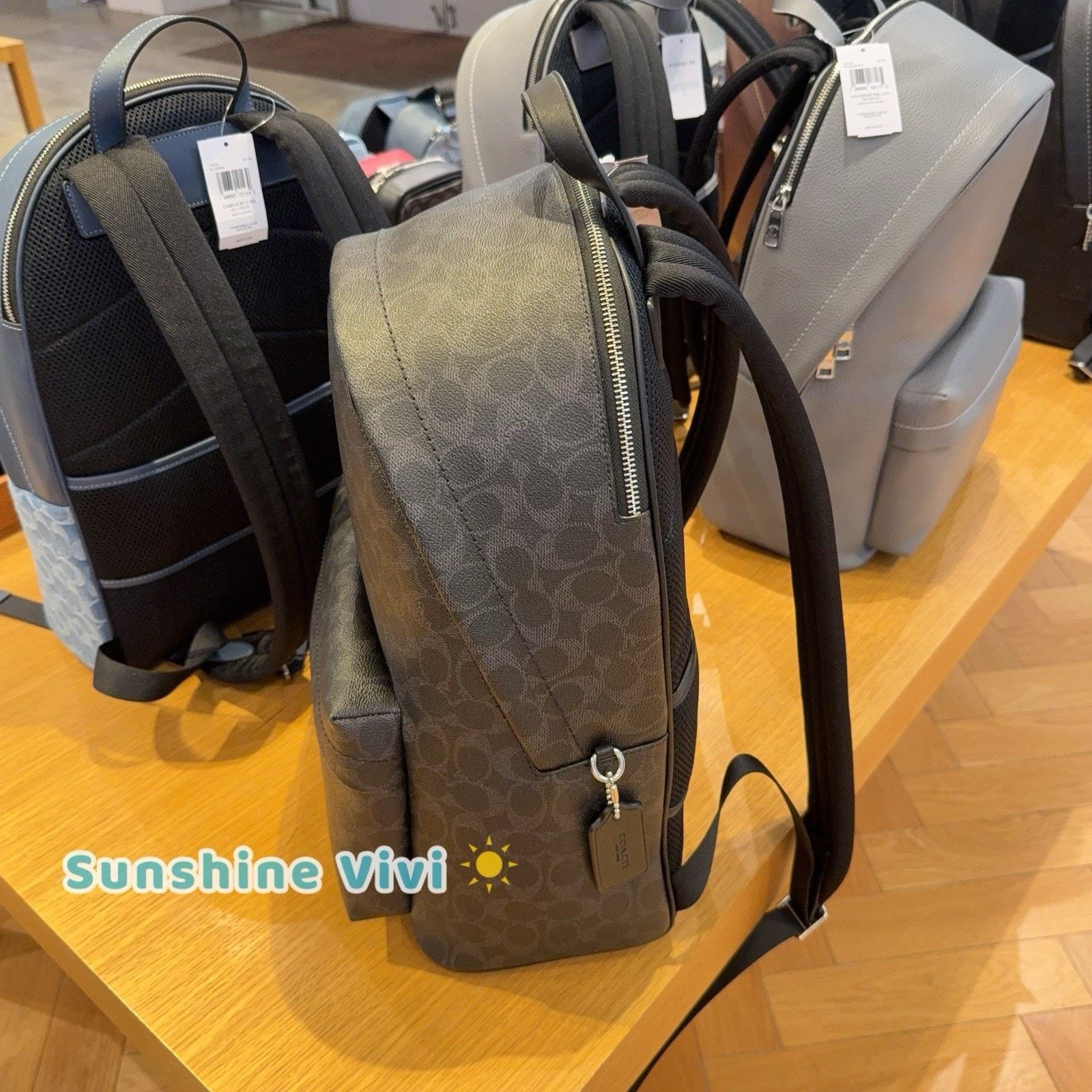 Coach NWT Coach Taylor Backpack Silver/Black Signature CDX95 Size ONE SIZE - 3 Thumbnail