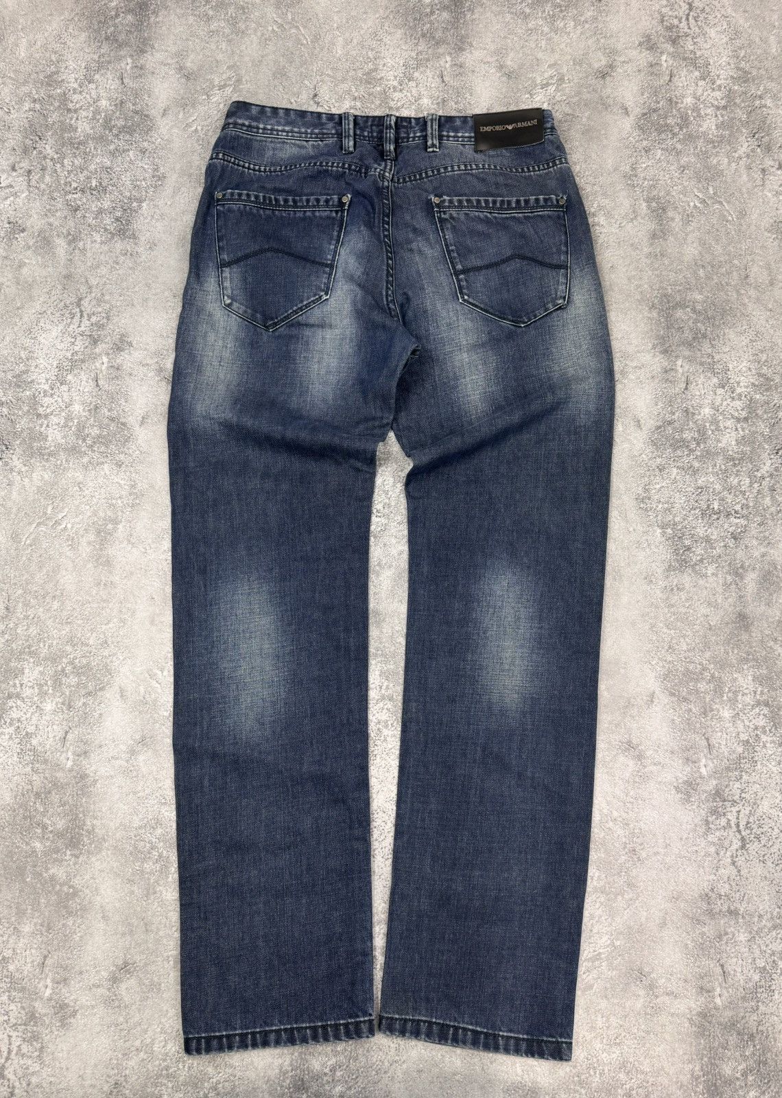 Emporio Armani Emporio Armani Men Denim Pants Jeans Blue Straight Fit Size US 34 / EU 50 - 1 Thumbnail