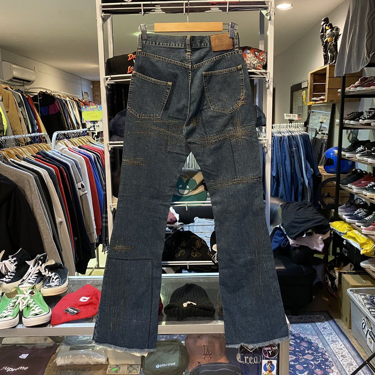 Hysteric Glamour VINTAGE 00’s Hysteric Glamour Landom Stitched Flare Denim Size 26" / US 2 / IT 38 - 2 Thumbnail