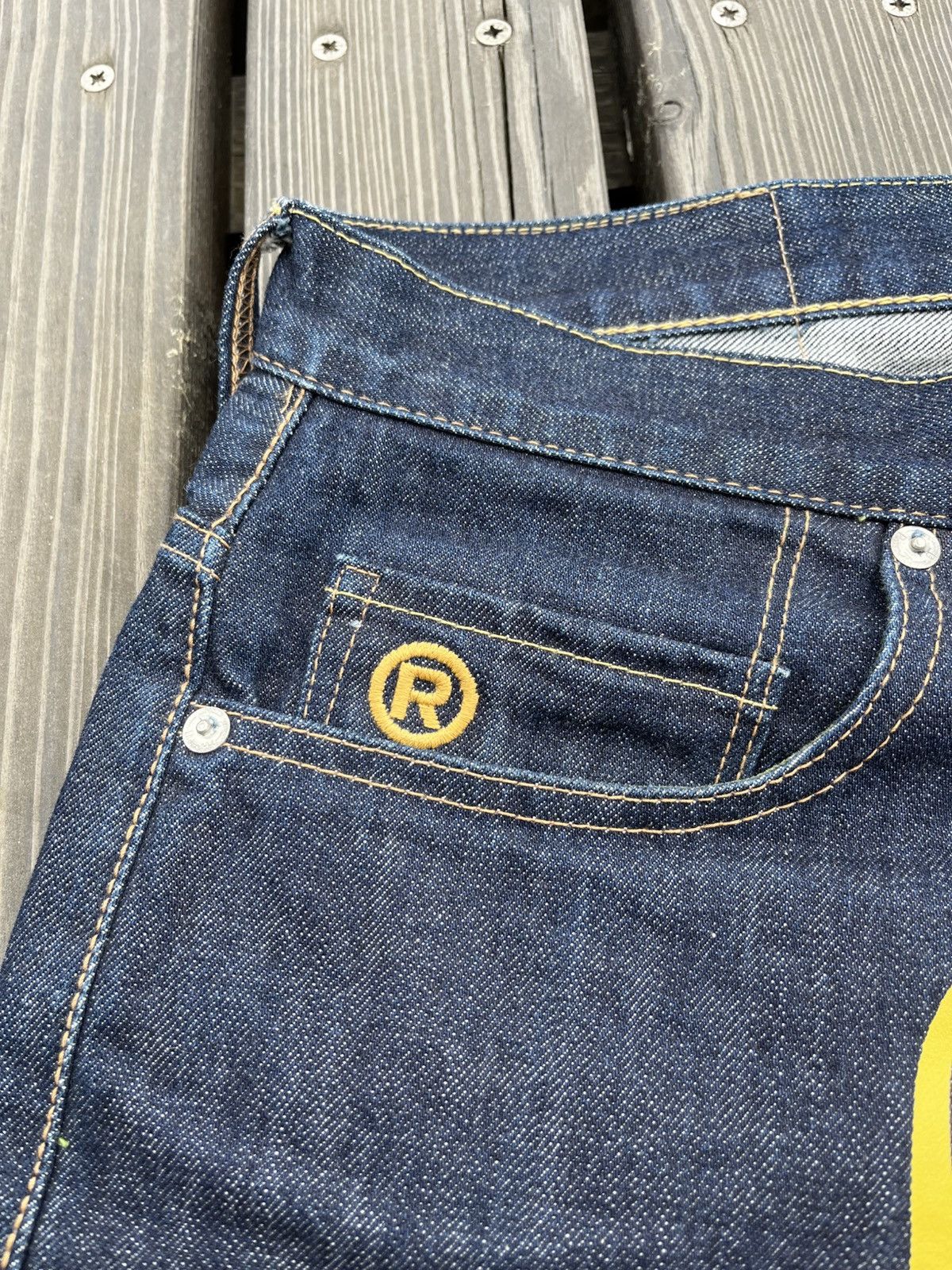 Vintage RARE🔥Bape Tiger Vintage Denim Shorts Big Logo Jeans Y2K Size US 32 / EU 48 - 4 Thumbnail