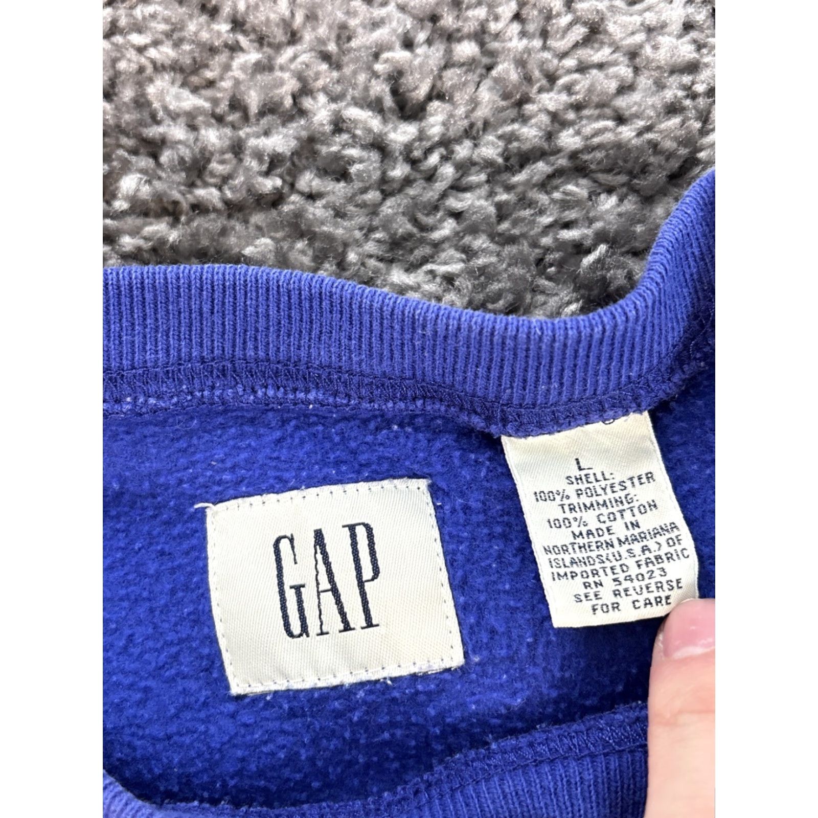 Gap VINTAGE Gap Sweatshirt Mens Large Royal Blue Athletic 90s Pullover Heavyweight Fleece Baggy? Size US L / EU 52-54 / 3 - 4 Thumbnail