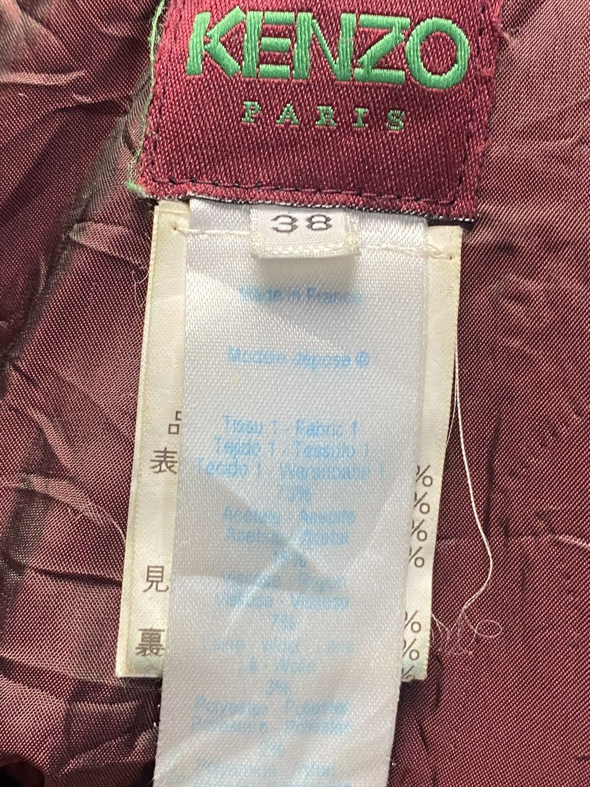 Kenzo × Vintage Vintage Kenzo Mandarin Collar Jacket 11564EP Size XS / US 0-2 / IT 36-38 - 9 Thumbnail