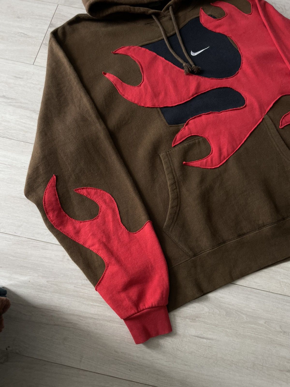 Nike Vintage Y2K Nike Custom Hoodies Fire 00’s Streetwear Size US M / EU 48-50 / 2 - 6 Thumbnail