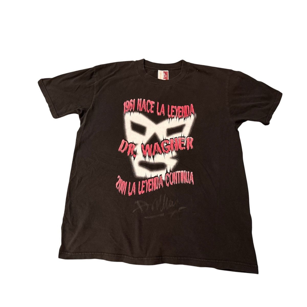 Vintage Vintage 00s CMLL Dr. Wagner 2001 T-Shirt WWE WWF Wrestling Size US L / EU 52-54 / 3 - 1 Thumbnail