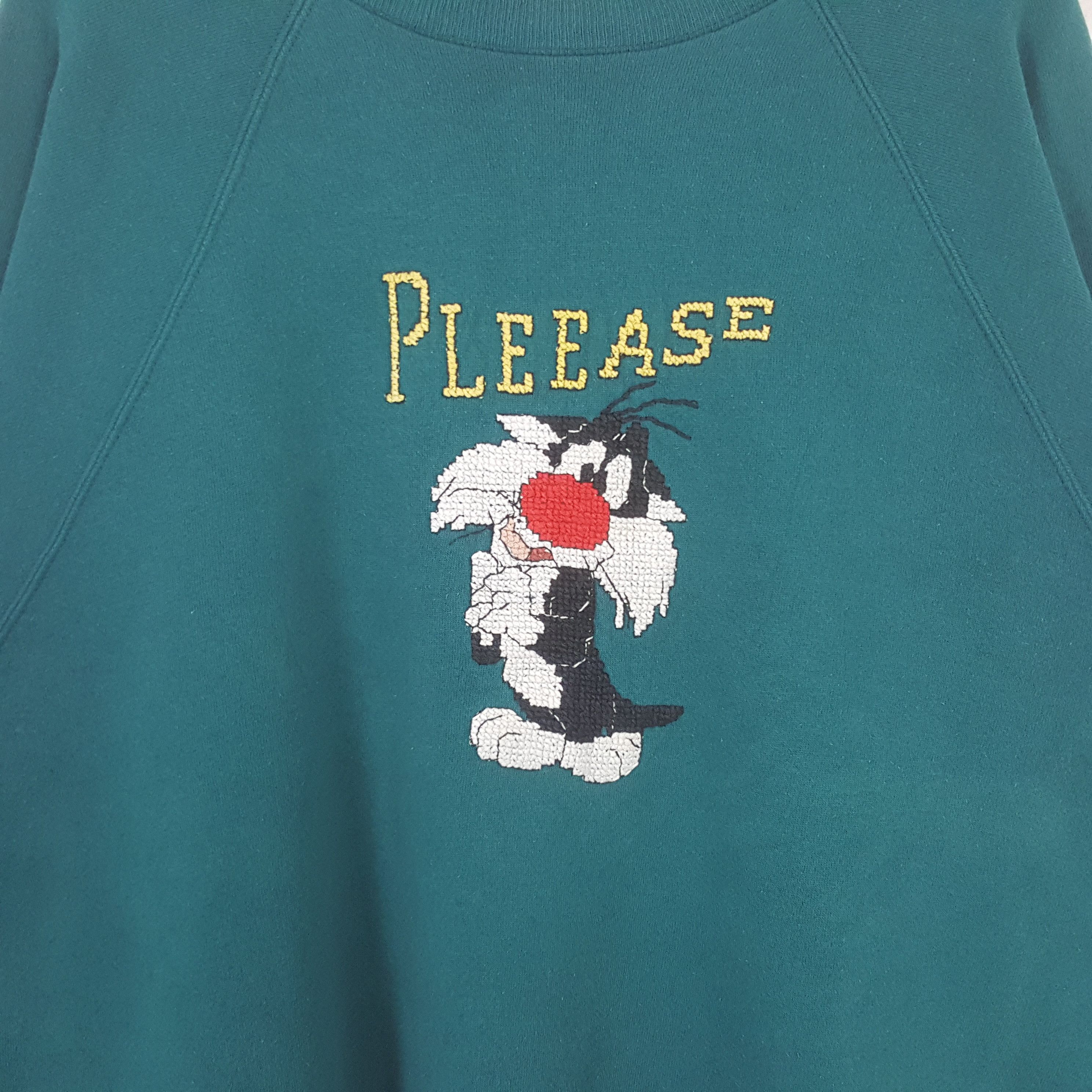 Vintage Vintage Sylvester The Cat Pleease Sweatshirt RR7 Size US XXL / EU 58 / 5 - 2 Thumbnail