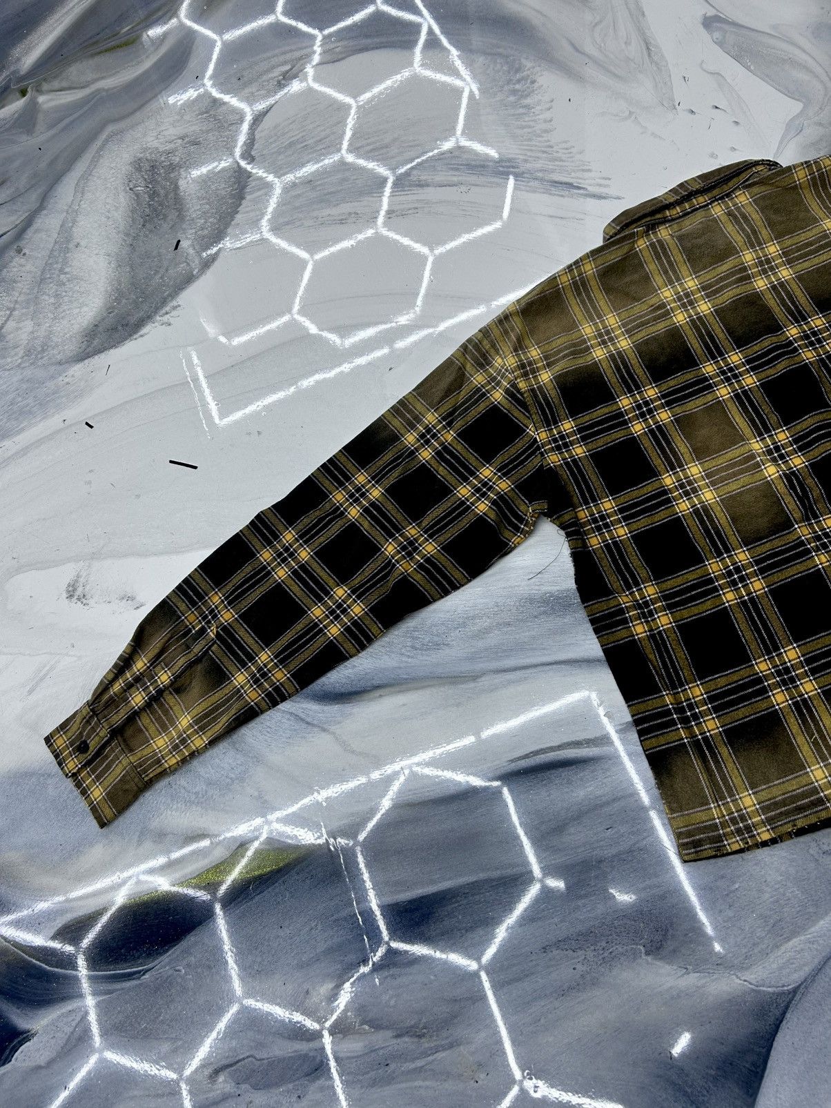 Vale Chocolate Crystal Flannel Black Yellow Size S
