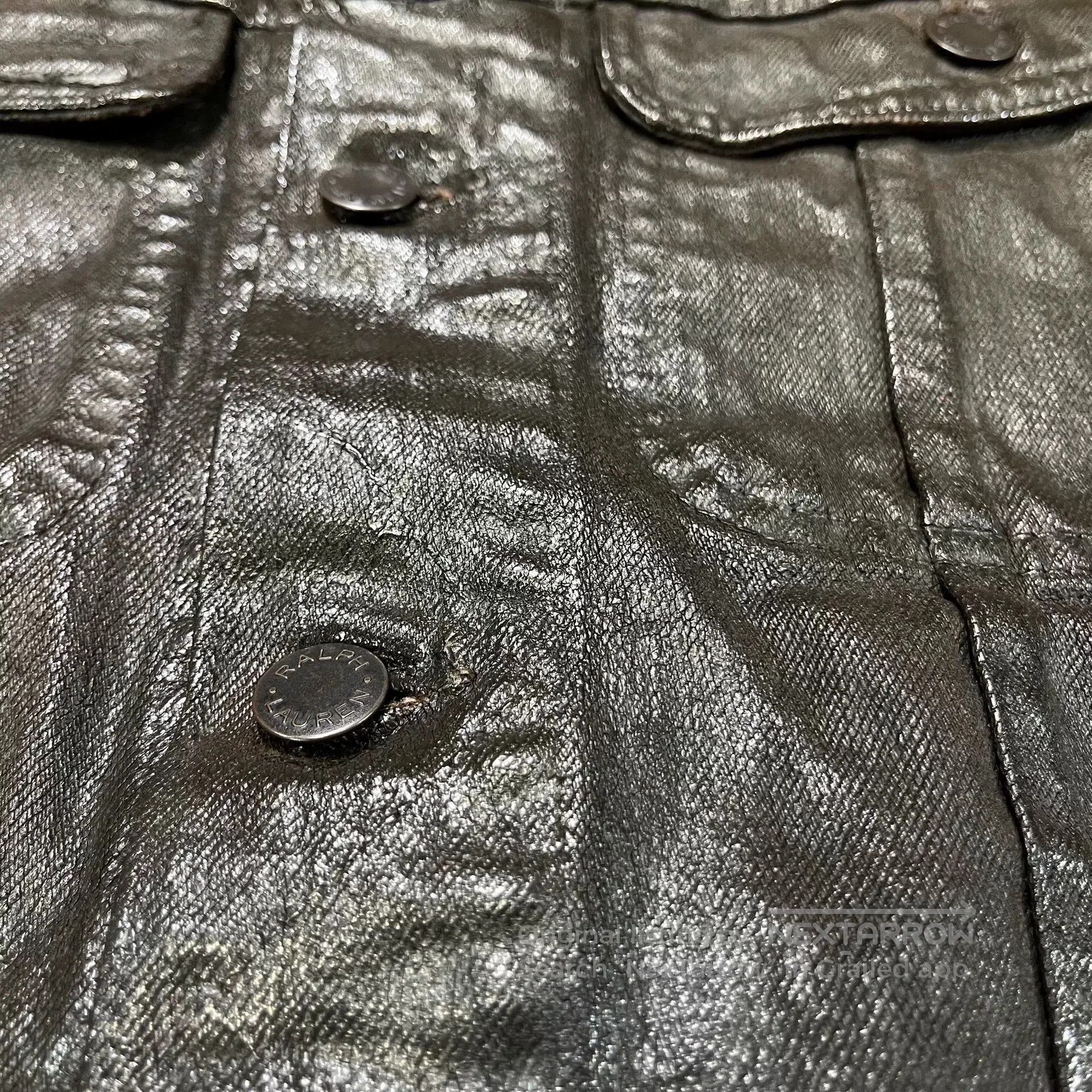RRL Ralph Lauren black leather double rl jacket. Size US M / EU 48-50 / 2 - 6 Thumbnail