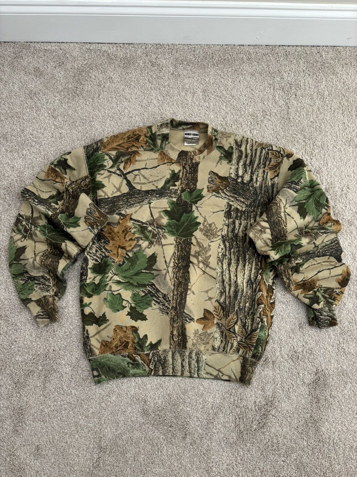 Jerzees Vintage Forest Camo Sweatshirt Size US M / EU 48-50 / 2 - 1 Thumbnail