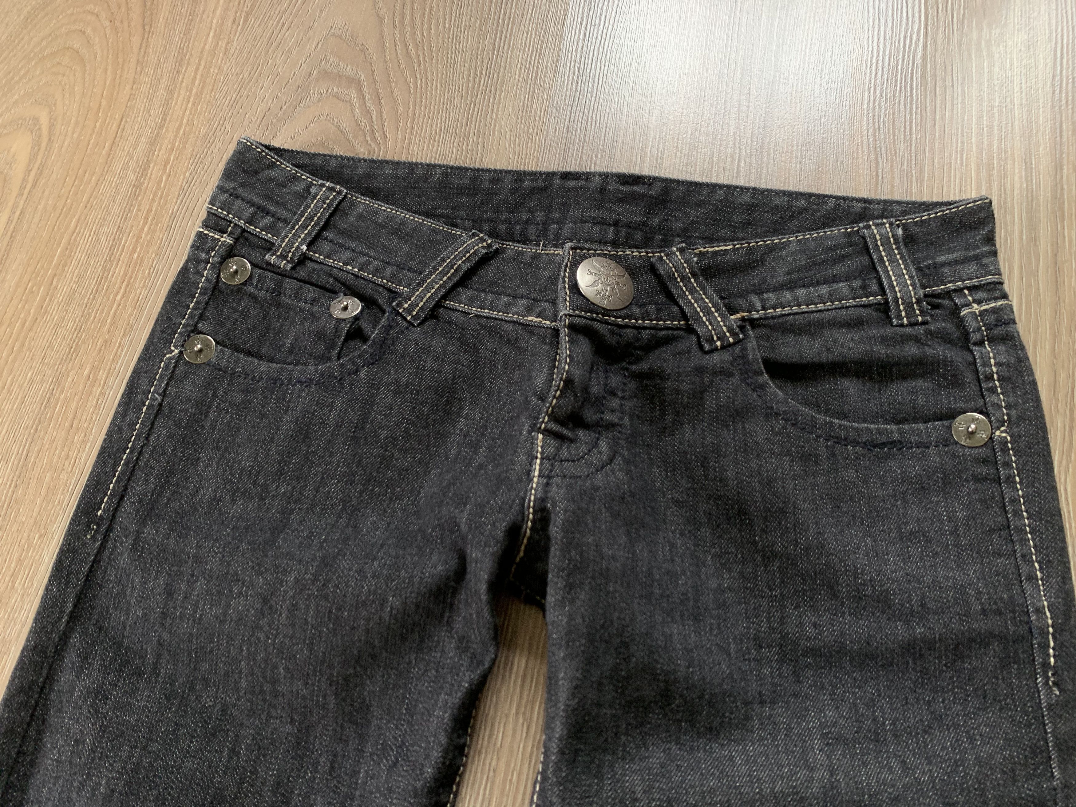 Designer Paula Thomas Straight Slim Black Jeans Size 26" / US 2 / IT 38 - 4 Thumbnail