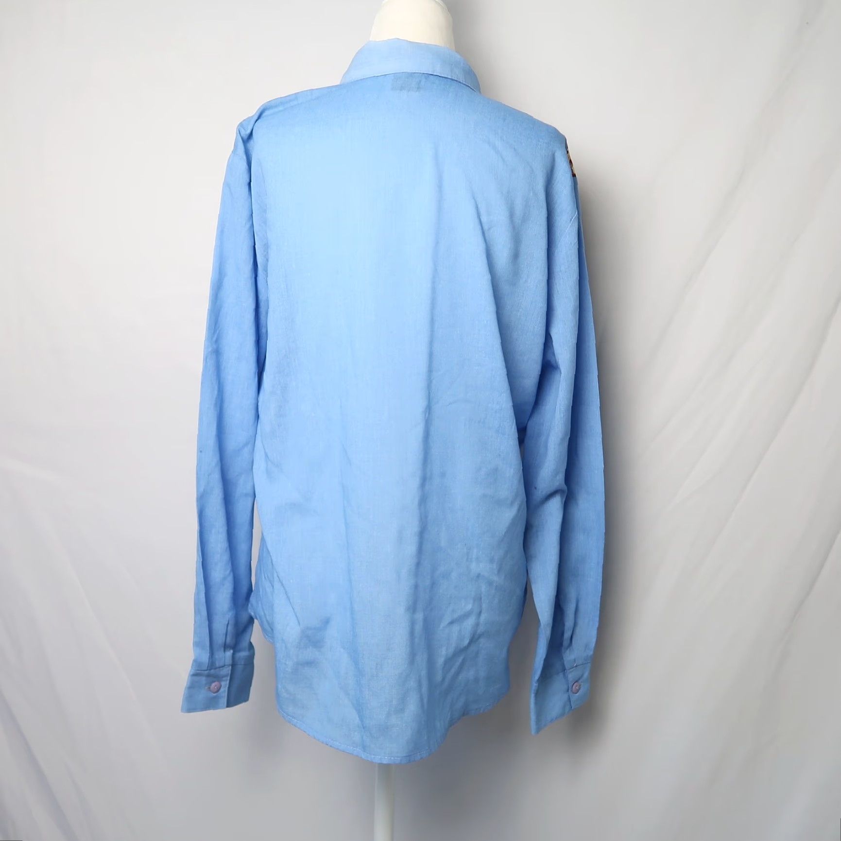 CO VINTAGE Tap & Co light blue printed button down shirt M Size M / US 6-8 / IT 42-44 - 3 Thumbnail