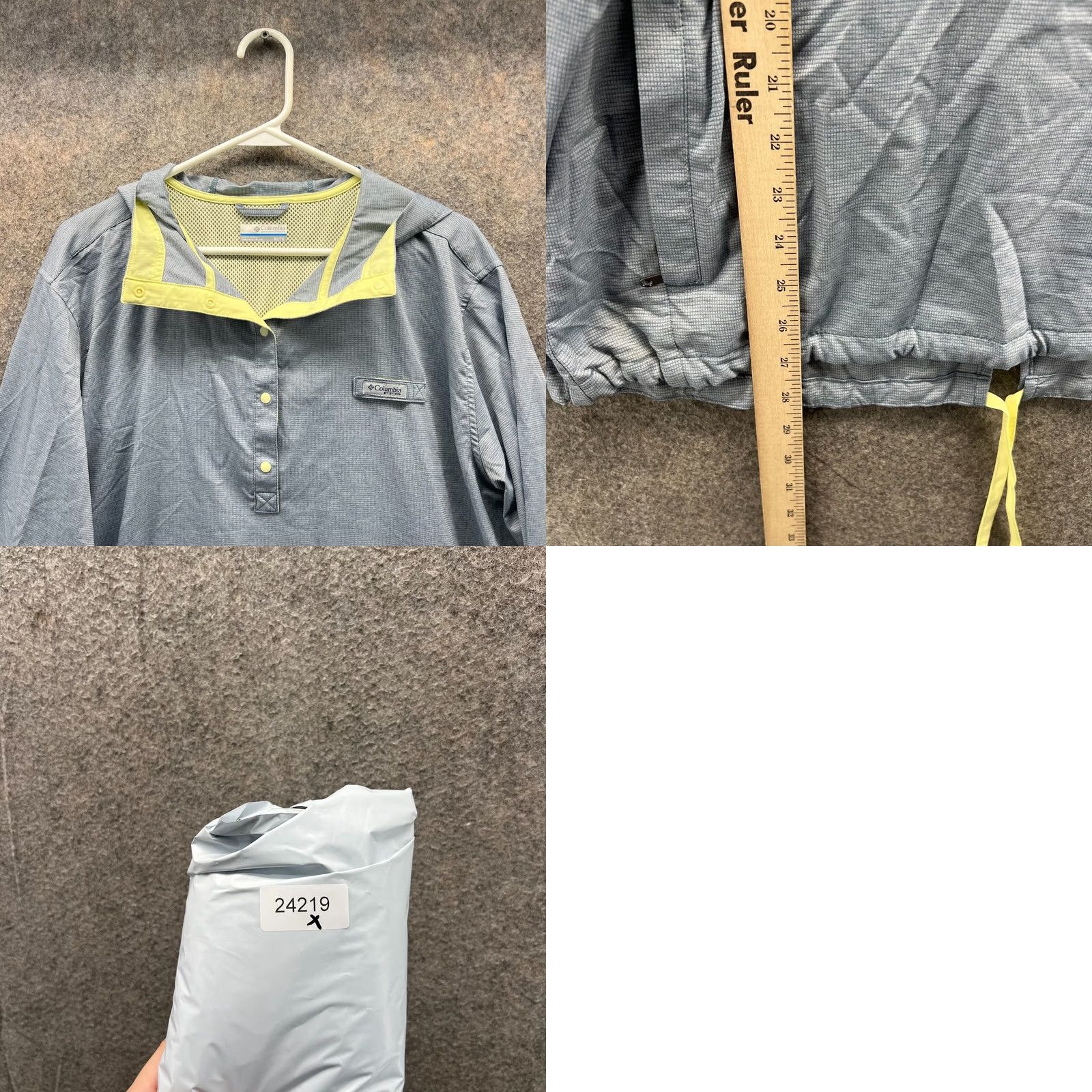 Vintage Columbia Jacket Men XL Blue Zip Hoodie Polyester PFG Vented Anorak Windbreaker Windbreaker Hooded Regular Fit Size US XL / EU 56 / 4 - 9 Thumbnail