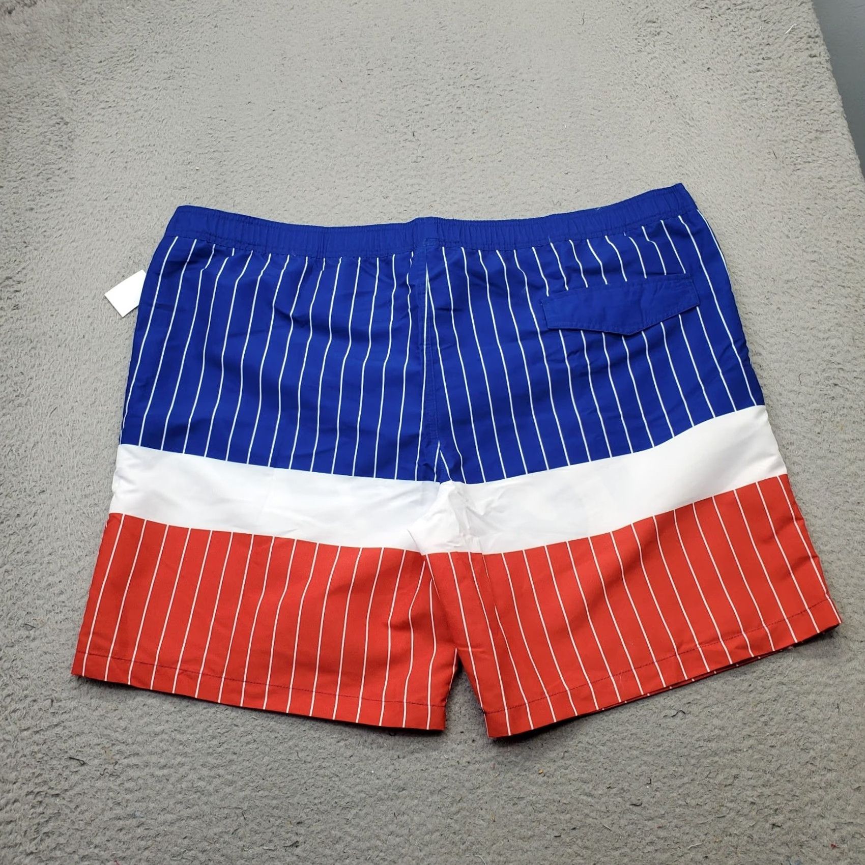 Vintage Pabst Blue Ribbon Mens XX Lined Striped Swim Trunks Bottom Bottom Size US 39 - 2 Thumbnail