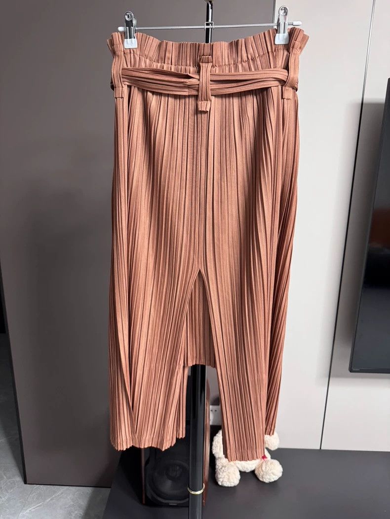 Issey Miyake Issey Miyake size:4 Caramel-colored wide-leg pants with a Size 22" - 3 Thumbnail