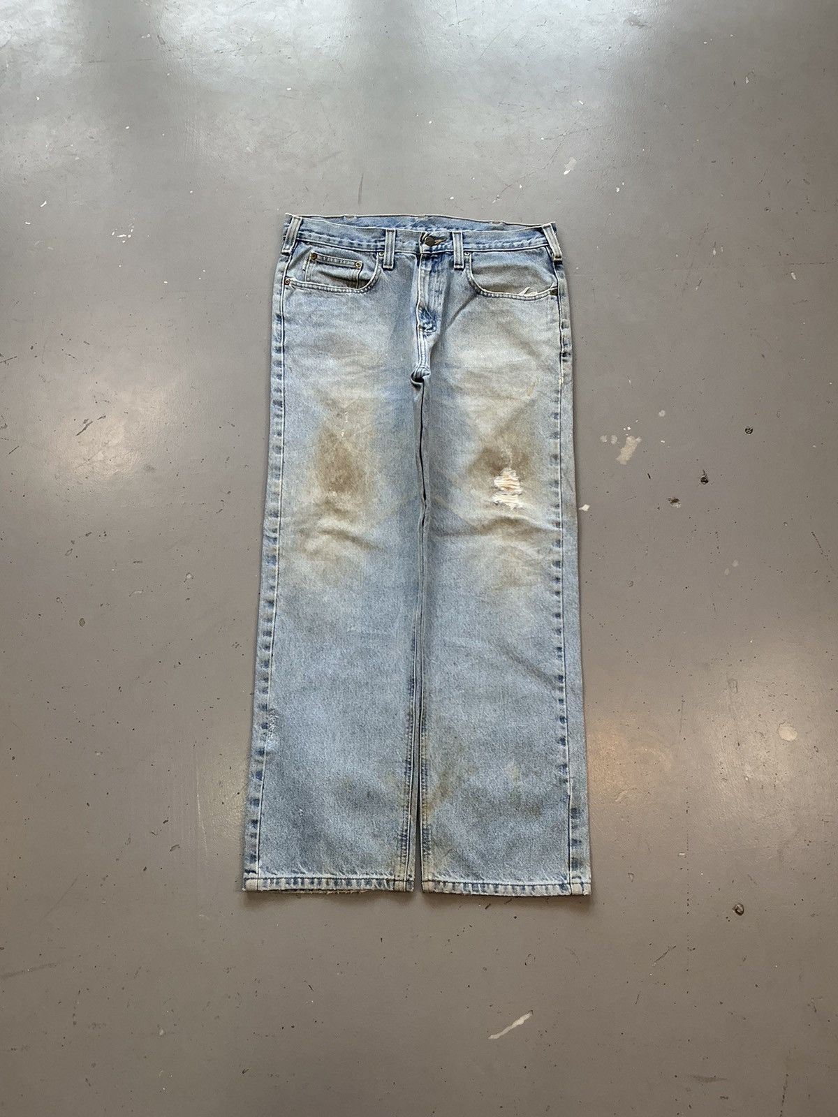 Vintage Carhartt b480 LYB distressed denim pant