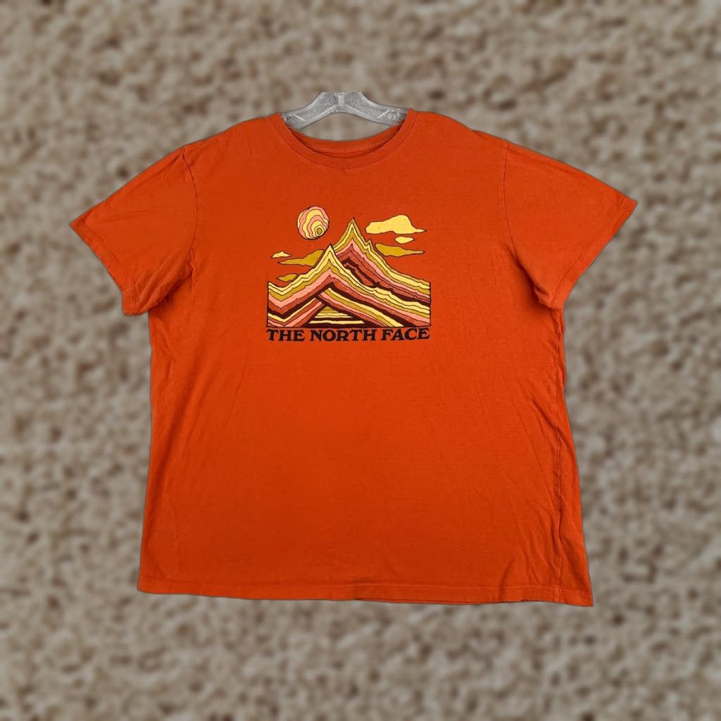 The North Face The North Face Shirt Men XL Orange Short Sleeve Crew Neck Cotton Jersey Logo All Seasons Mens Size US XL / EU 56 / 4 - 1 Thumbnail
