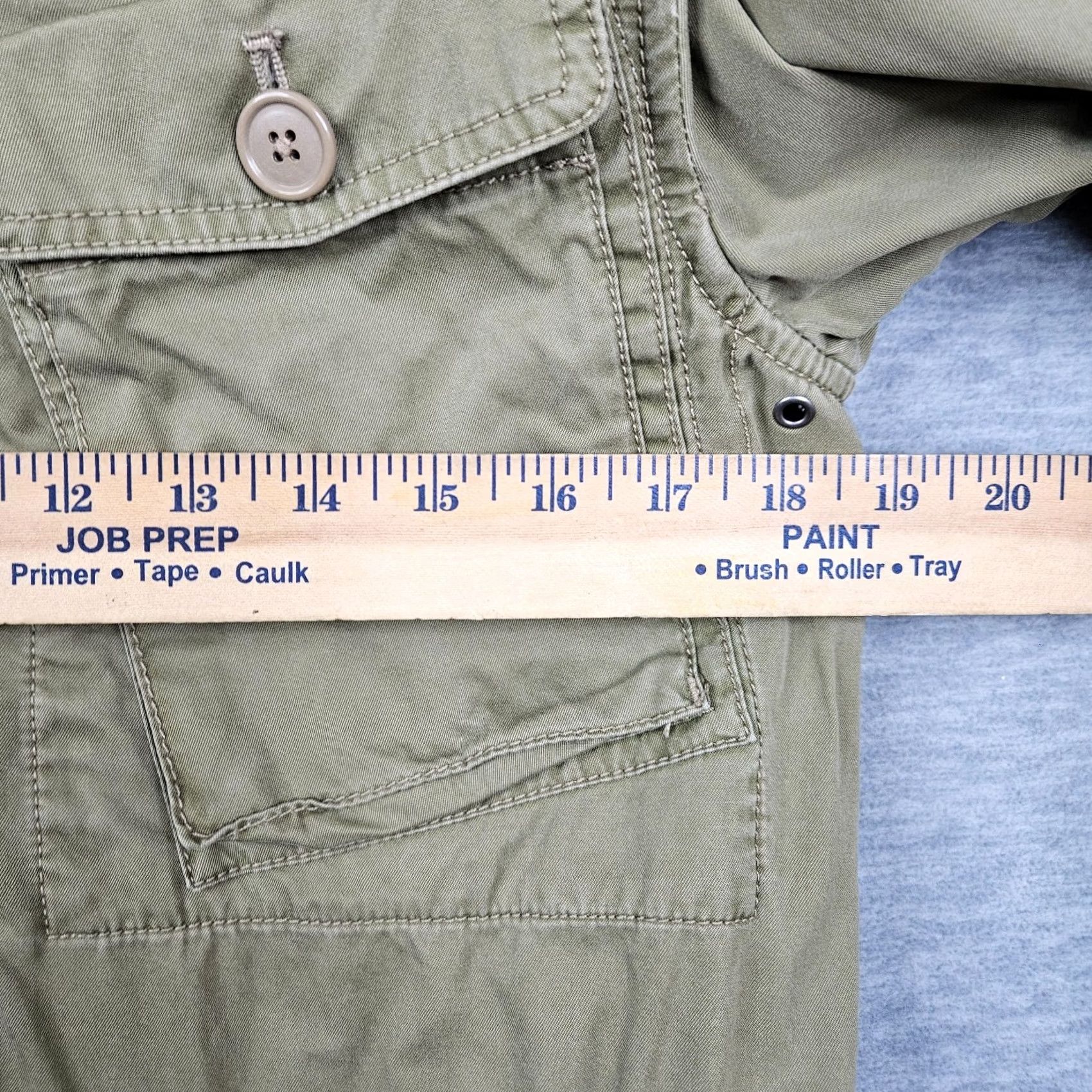 J.Crew J. Crew Women's Parka Jacket Solid Cotton Military Fatigue Button Zipper Logo Lightweight Regular S Green Canvas Jacket Size S / US 4 / IT 40 - 2 Thumbnail