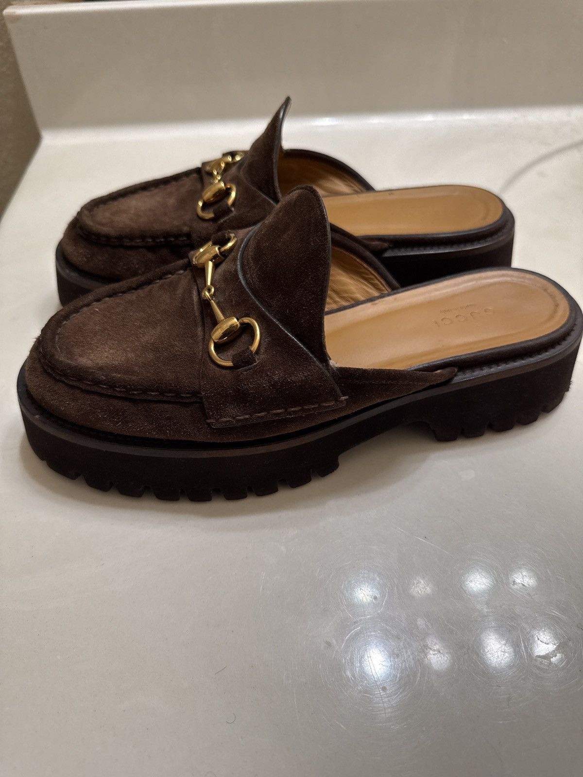 Gucci Gucci Horsebit Lug Sole Leather Loafers Made in Italy–EU 38 Size US 8 / IT 38 - 2 Thumbnail