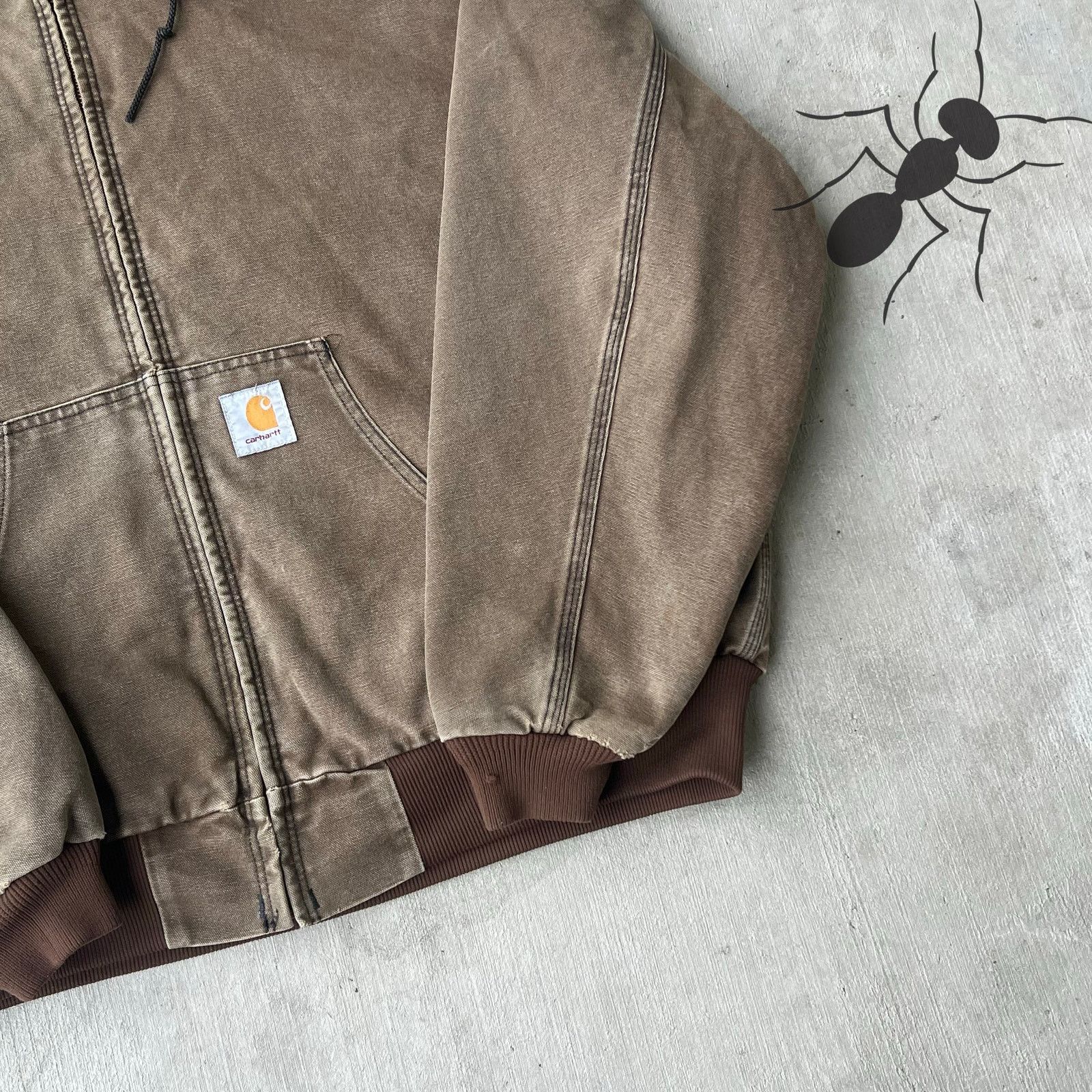 Carhartt × Vintage Carhartt CHT brown hooded work wear jacket Size US XL / EU 56 / 4 - 4 Thumbnail