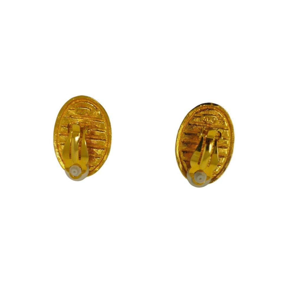 Anne Klein Vintage Anne Klein Glossy Black Enamel Oval Clip on Earrings Size ONE SIZE - 5 Thumbnail