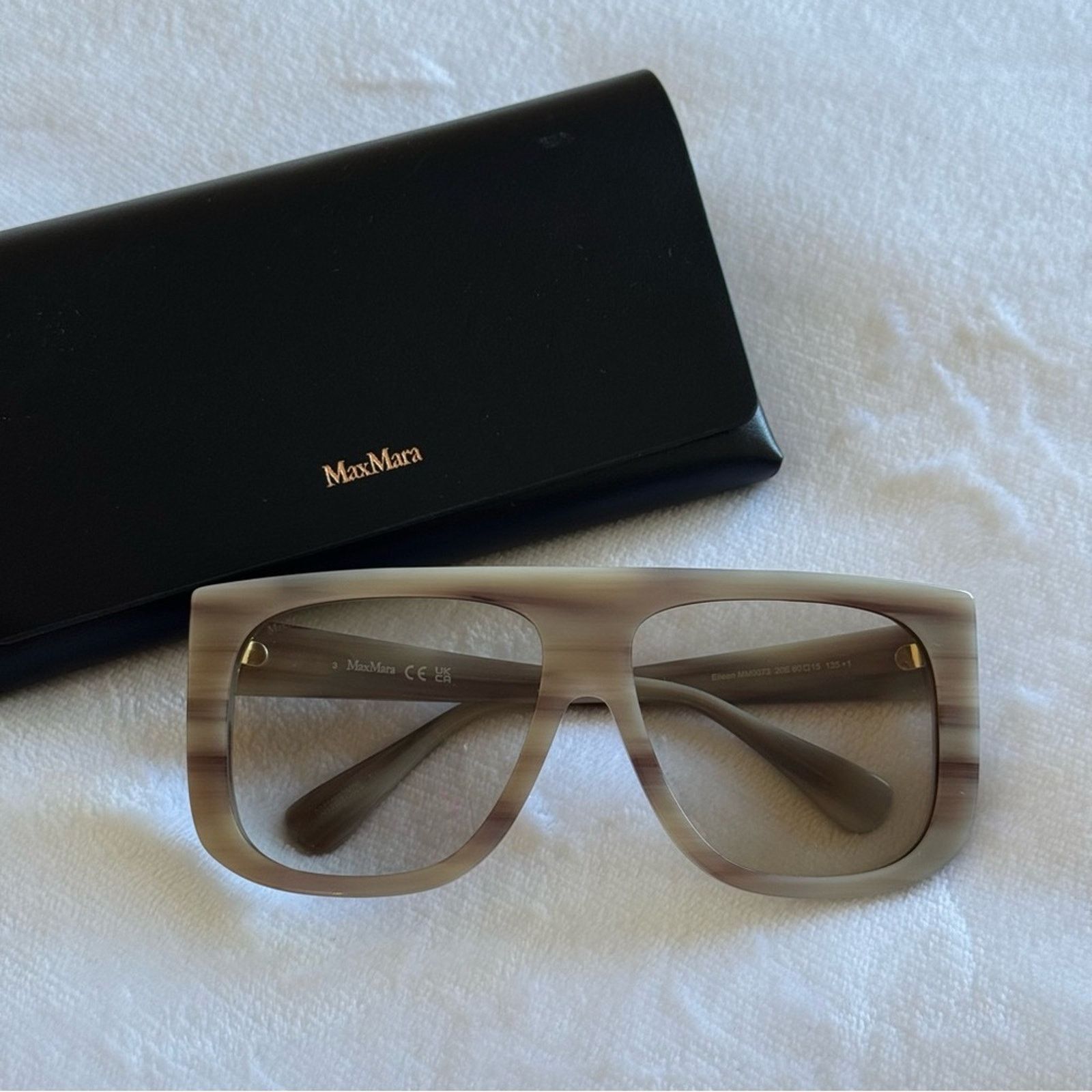 Max Mara NEW! MaxMara Brown Sunglasses Flat Top, MM0073 20E Authentic Size ONE SIZE - 8 Thumbnail