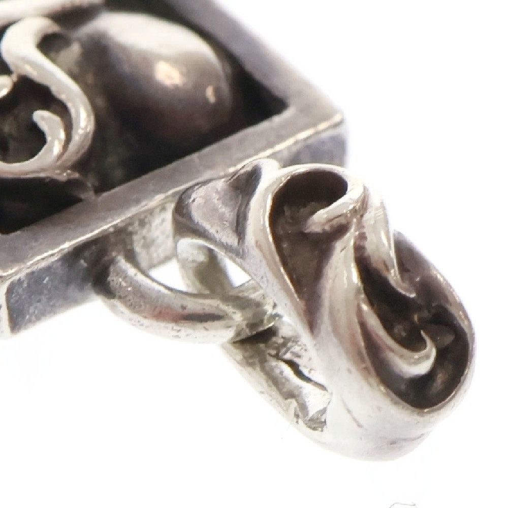 CHROME HEARTS Framed Heart Charm Pendant Silver