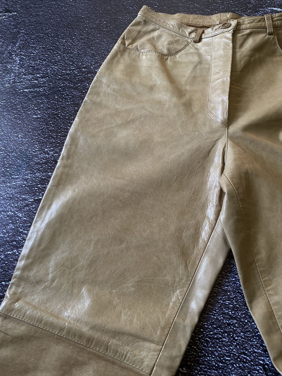 Missoni Vintage Missoni Rare Leather Trouser Pants Women Size 27" / US 4 / IT 40 - 10 Thumbnail
