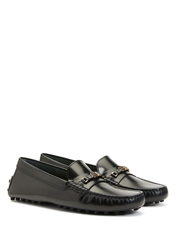 Tod's o1s22i1n1024 Leather Loafers in Black Size US 8 / IT 38 - 2 Thumbnail