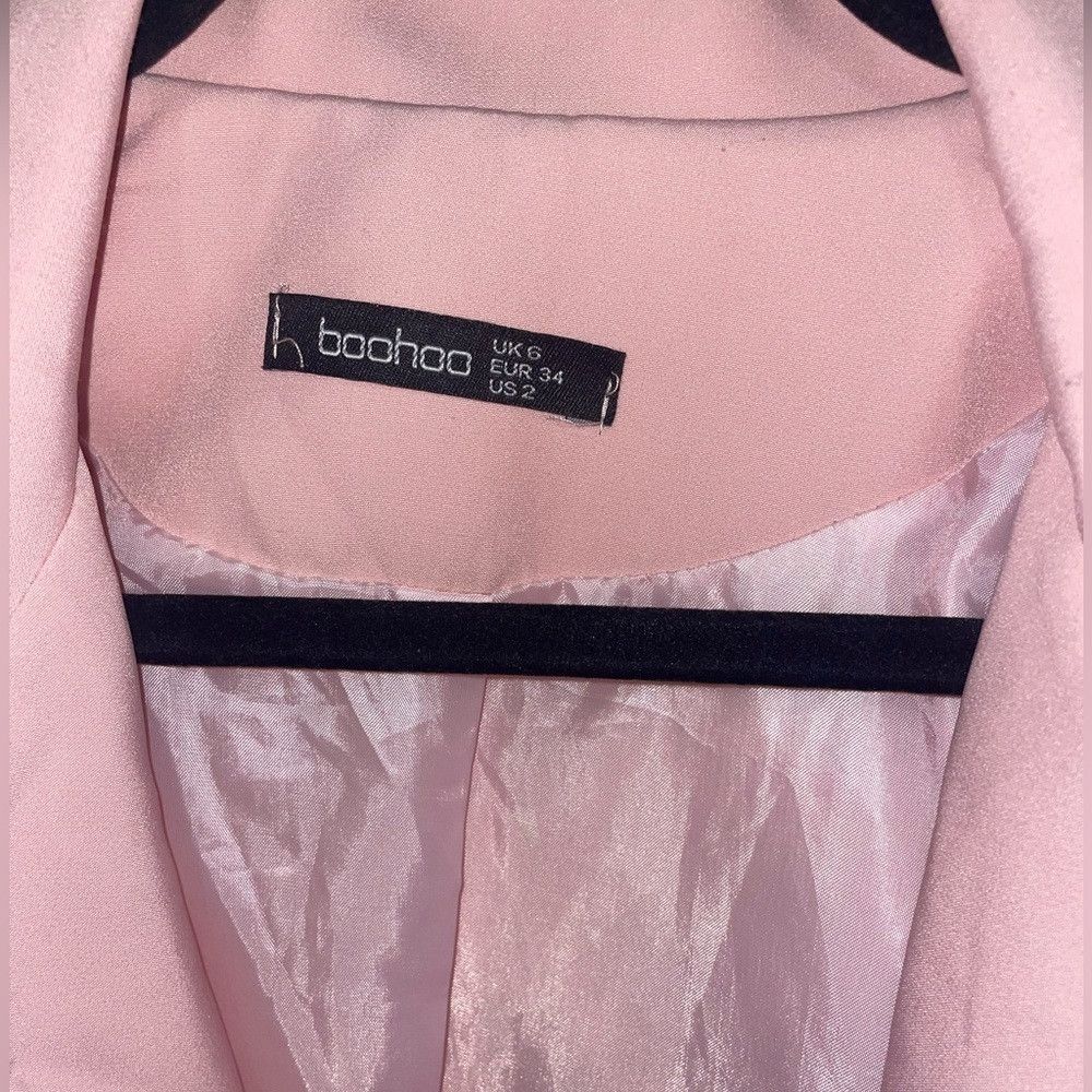 Boohoo Boohoo pink cropped blazer button up Size XS / US 0-2 / IT 36-38 - 3 Thumbnail