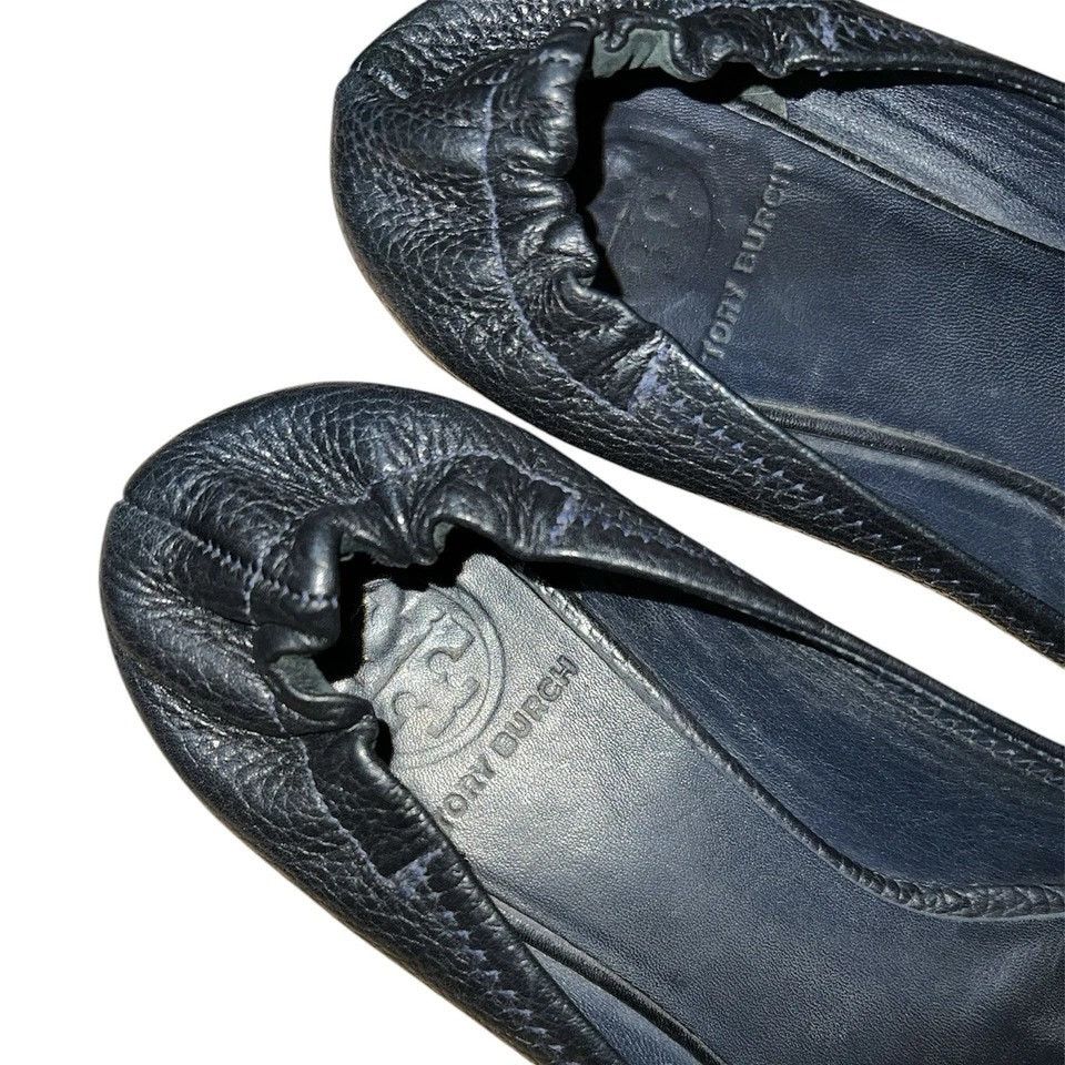 Tory Burch Tory Burch Reva Travel Leather Medallion Logo Ballet Flats Size US 7.5 / IT 37.5 - 8 Thumbnail