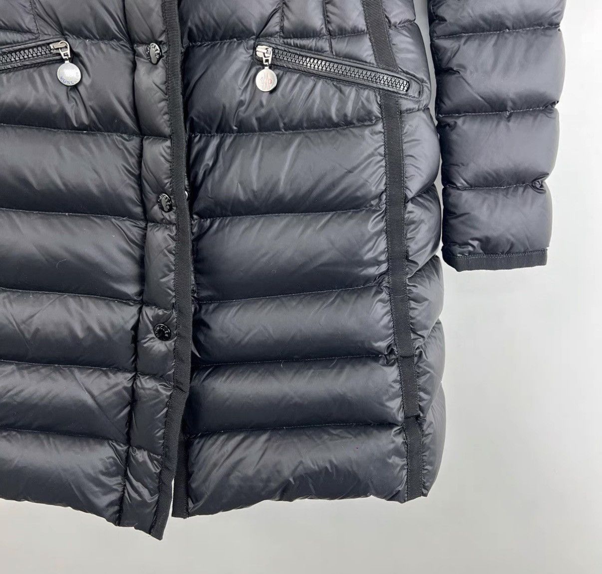 Moncler Moncler Hermifur Black Mid-Length Fur Collar Down Jacket K12 Size XS / US 0-2 / IT 36-38 - 6 Thumbnail