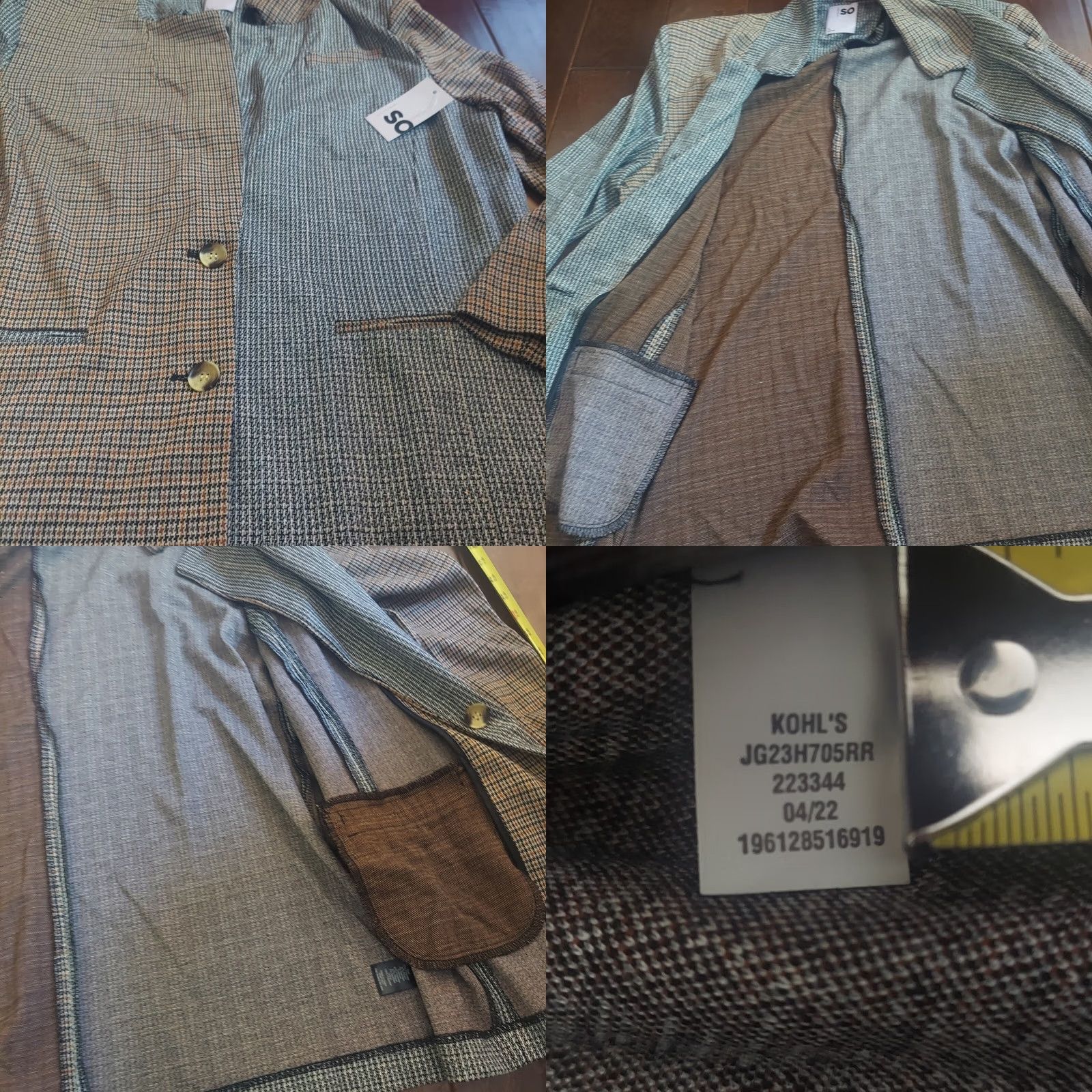 Vintage VINTAGE Sonoma Goods For Life Jacket Women XL Plaid Green Knit Blazer NWT Size XL / US 12-14 / IT 48-50 - 11 Thumbnail