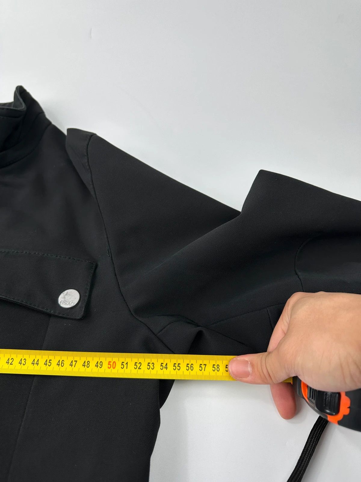 Versace Versace Early 00’s Black 4 Pockets High Collar Bomber Jacket Size US M / EU 48-50 / 2 - 17 Thumbnail