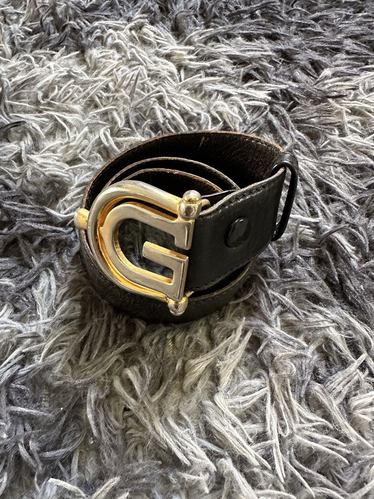 Gucci 90’s Vintage Gucci G logo leather belt Size ONE SIZE - 15 Thumbnail